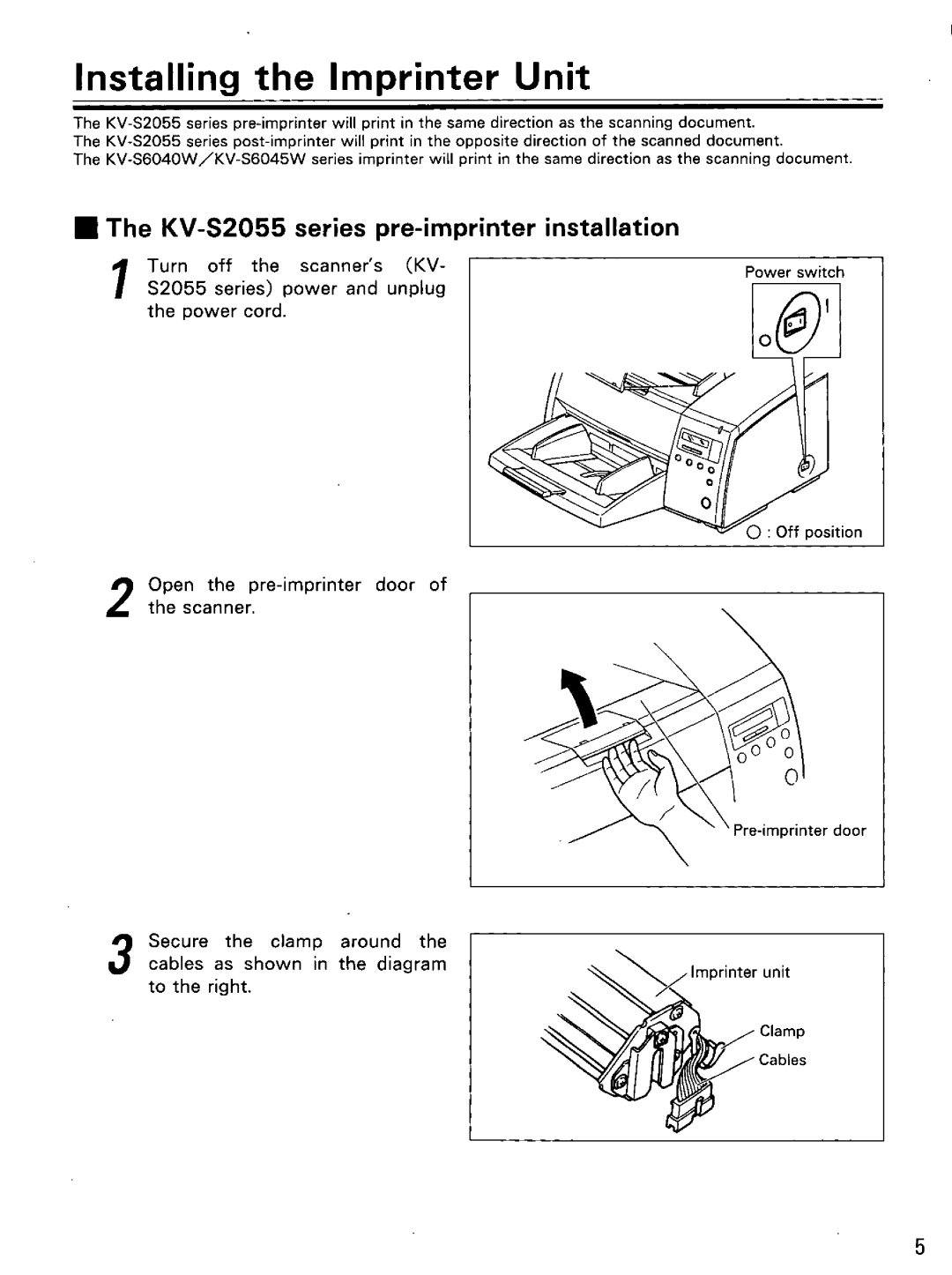 Panasonic KV-SS010 manual 