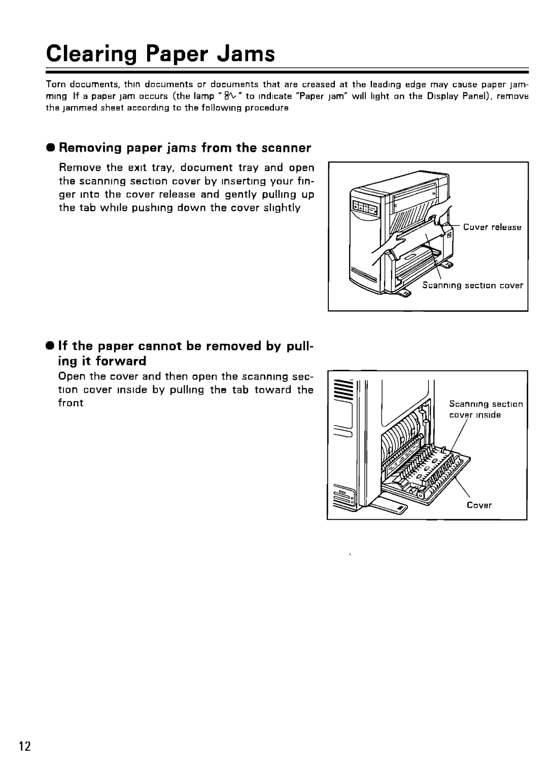 Panasonic KV-SS25U, KV-SS25G manual 