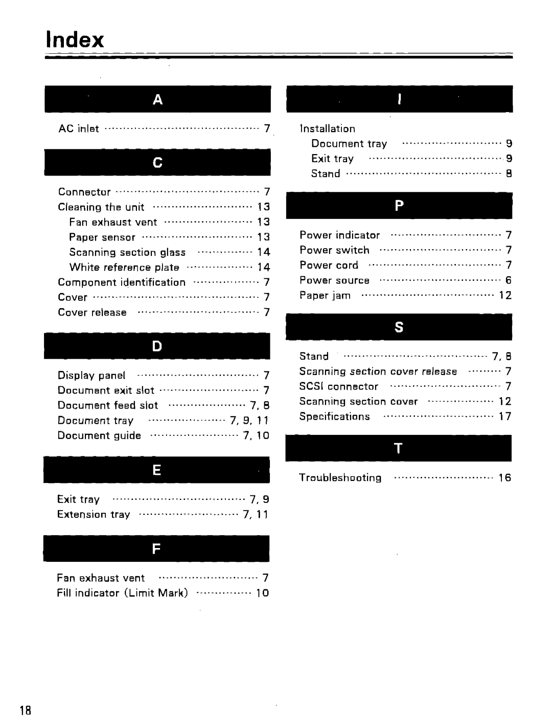 Panasonic KV-SS25U, KV-SS25G manual 