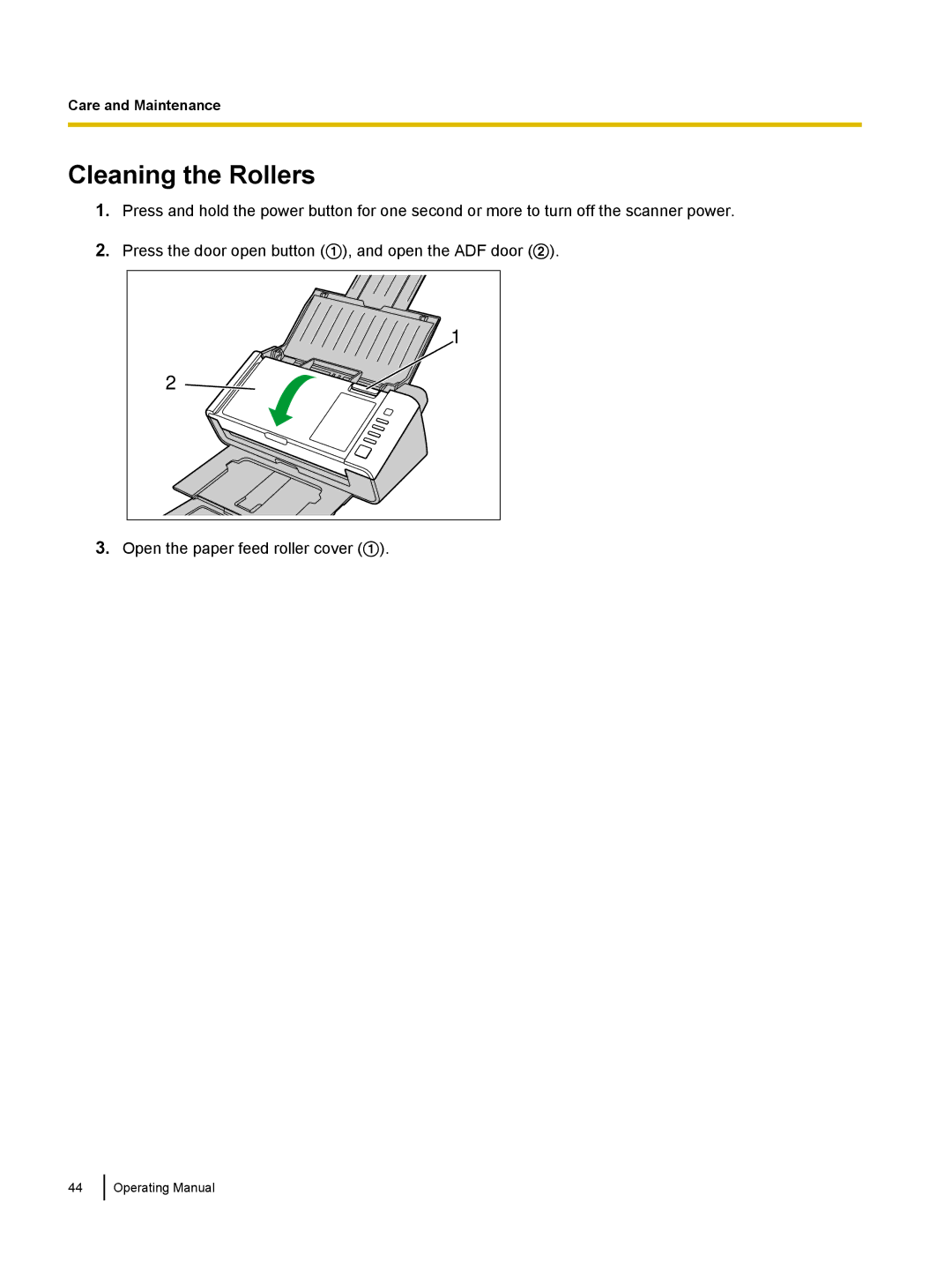 Panasonic KVS1015C, KC-S1026C manual Cleaning the Rollers 