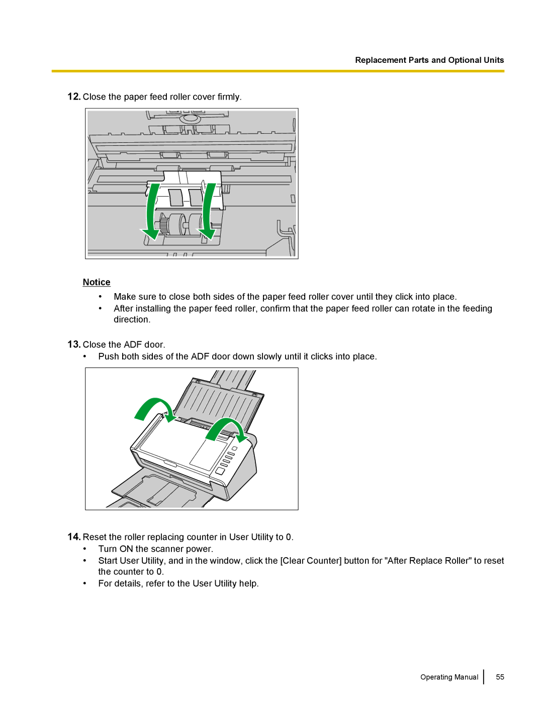 Panasonic KC-S1026C, KVS1015C manual Replacement Parts and Optional Units 