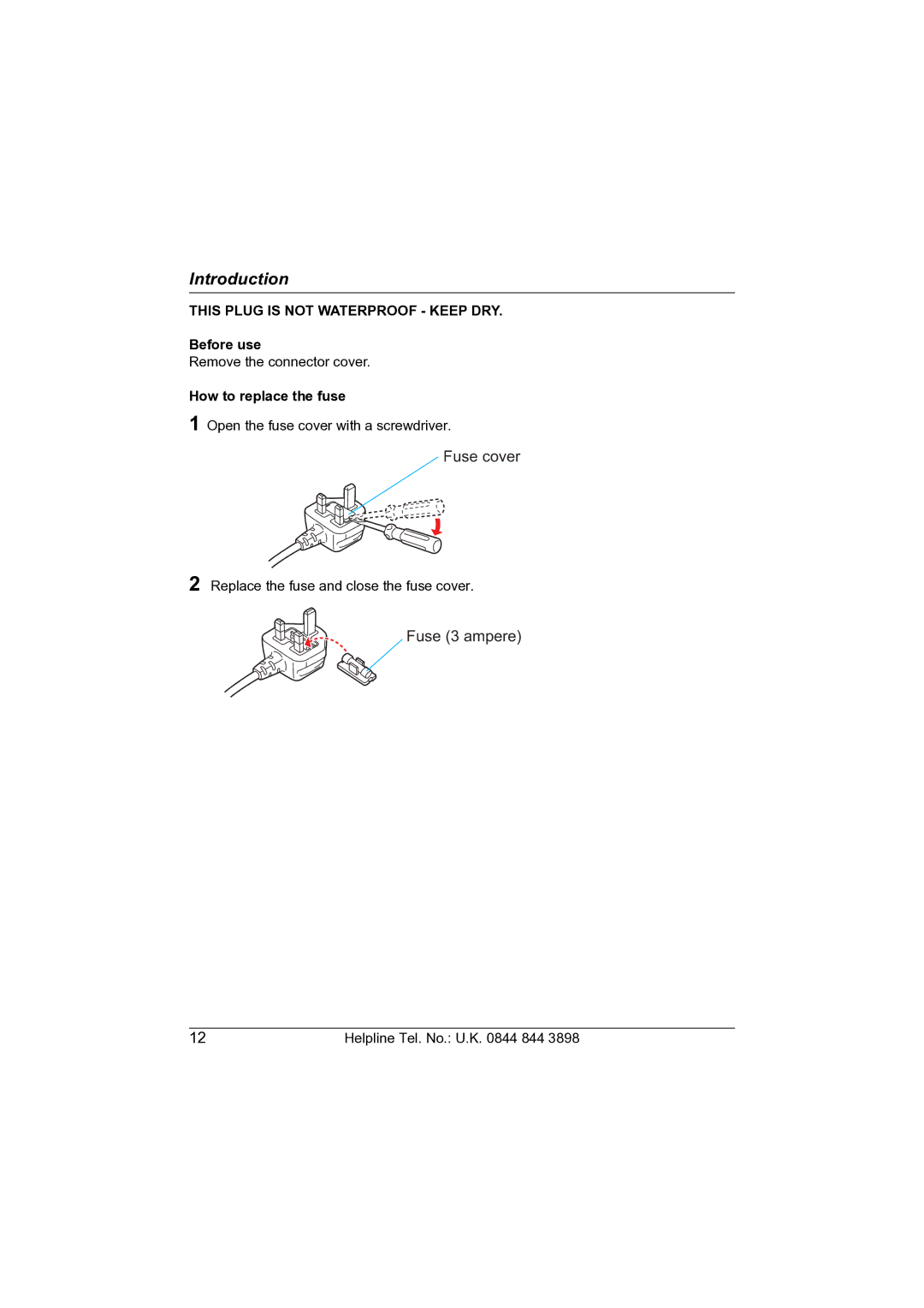 Panasonic KW-WP1050E operating instructions Before use, How to replace the fuse 