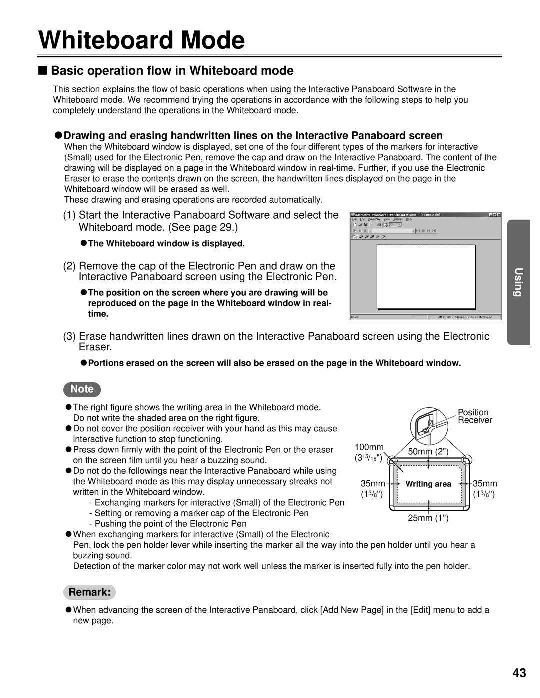 Panasonic KX-BP800 operating instructions Whiteboard Mode, Basic operation flow in Whiteboard mode 