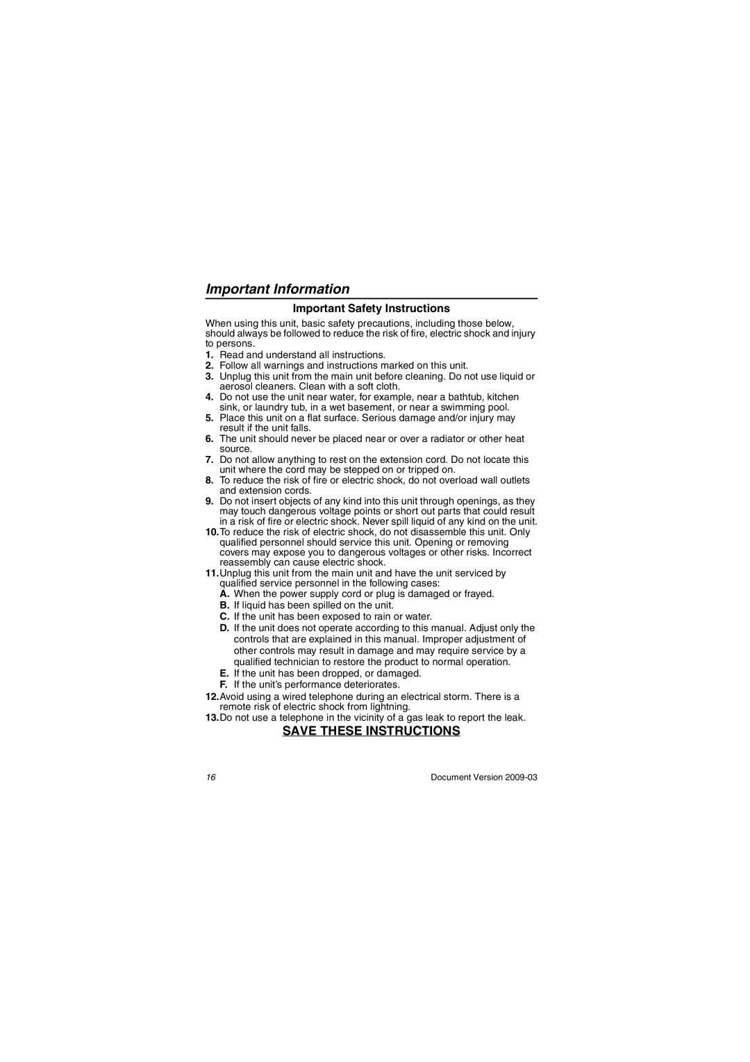 Panasonic KX-DT321 manual Important Safety Instructions 