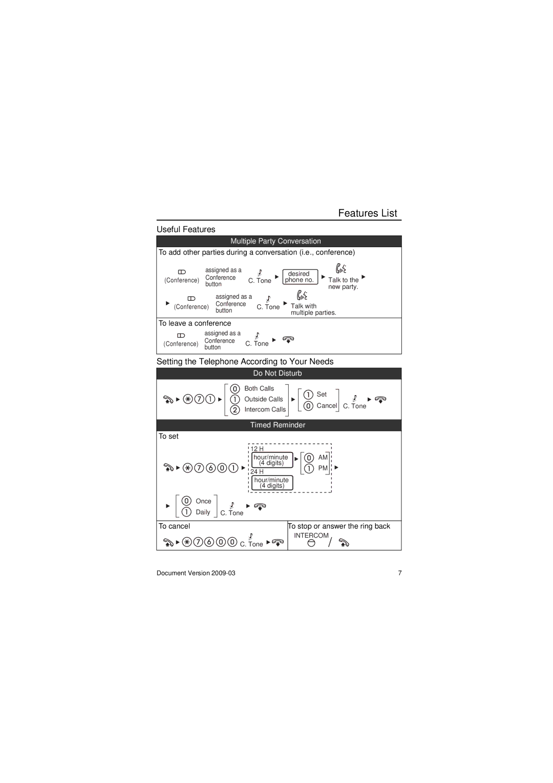 Panasonic KX-DT321 manual Useful Features, Setting the Telephone According to Your Needs, Multiple Party Conversation 