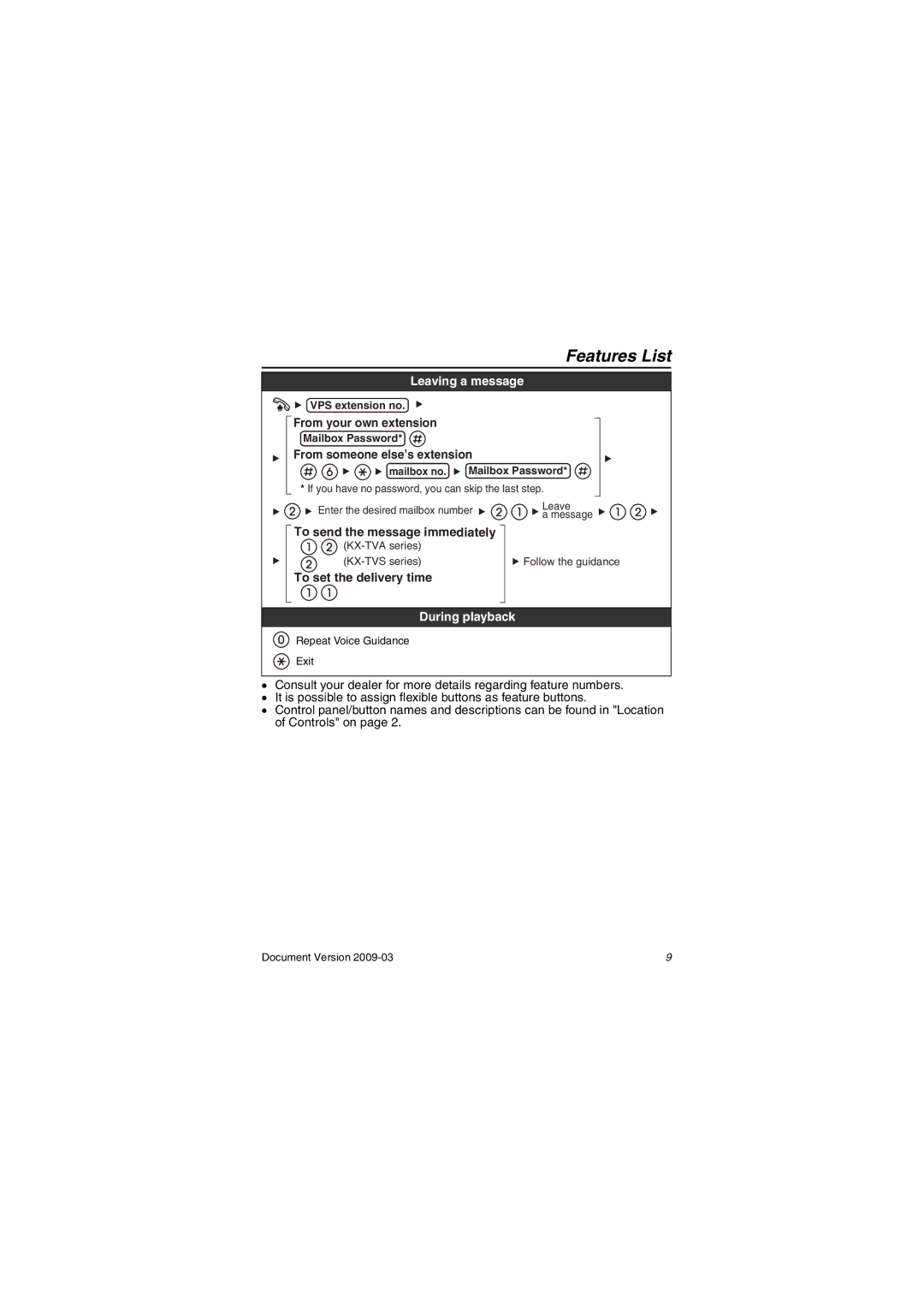 Panasonic KX-DT321 manual Leaving a message, To set the delivery time, During playback 