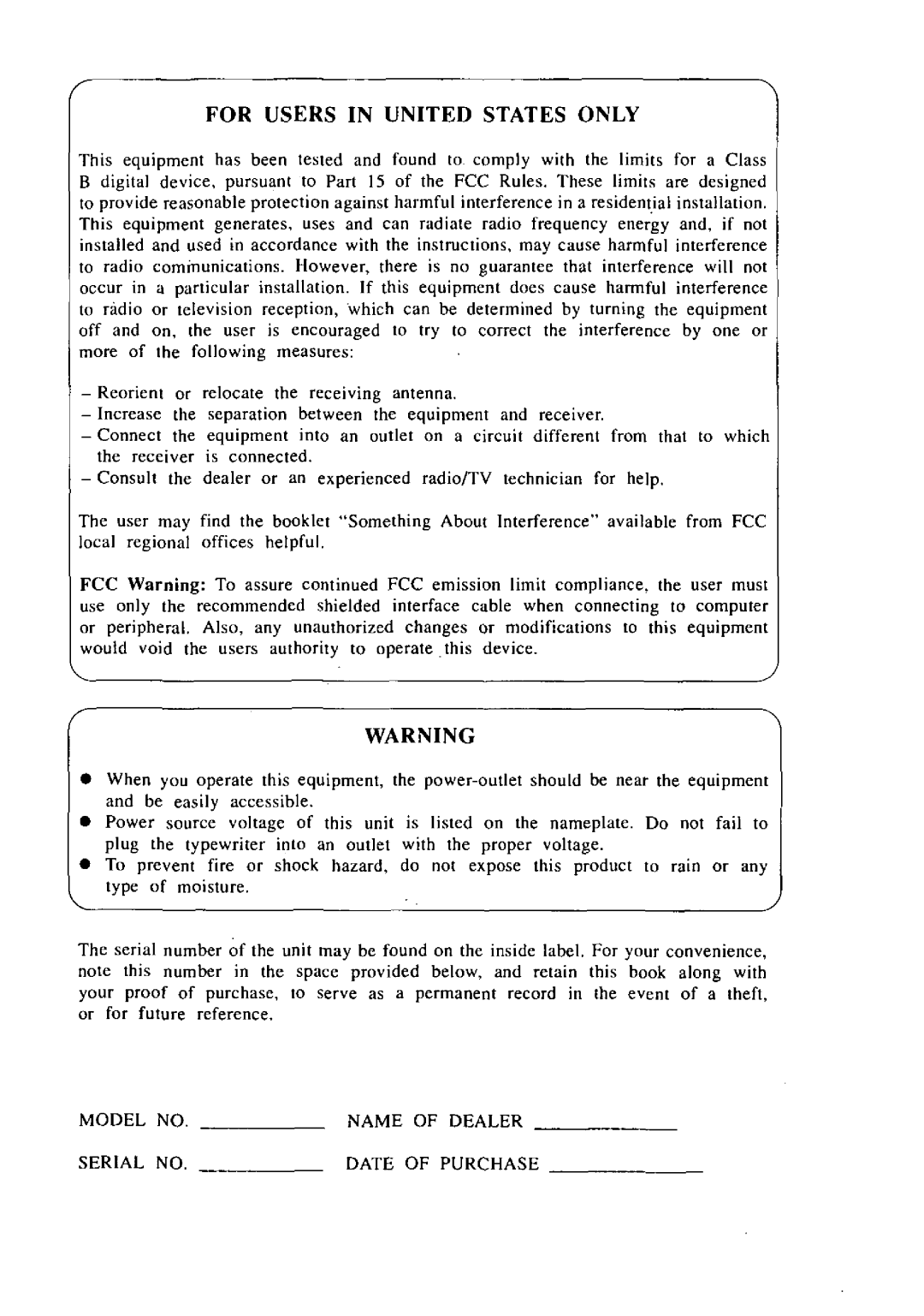 Panasonic KX-E2000 manual 