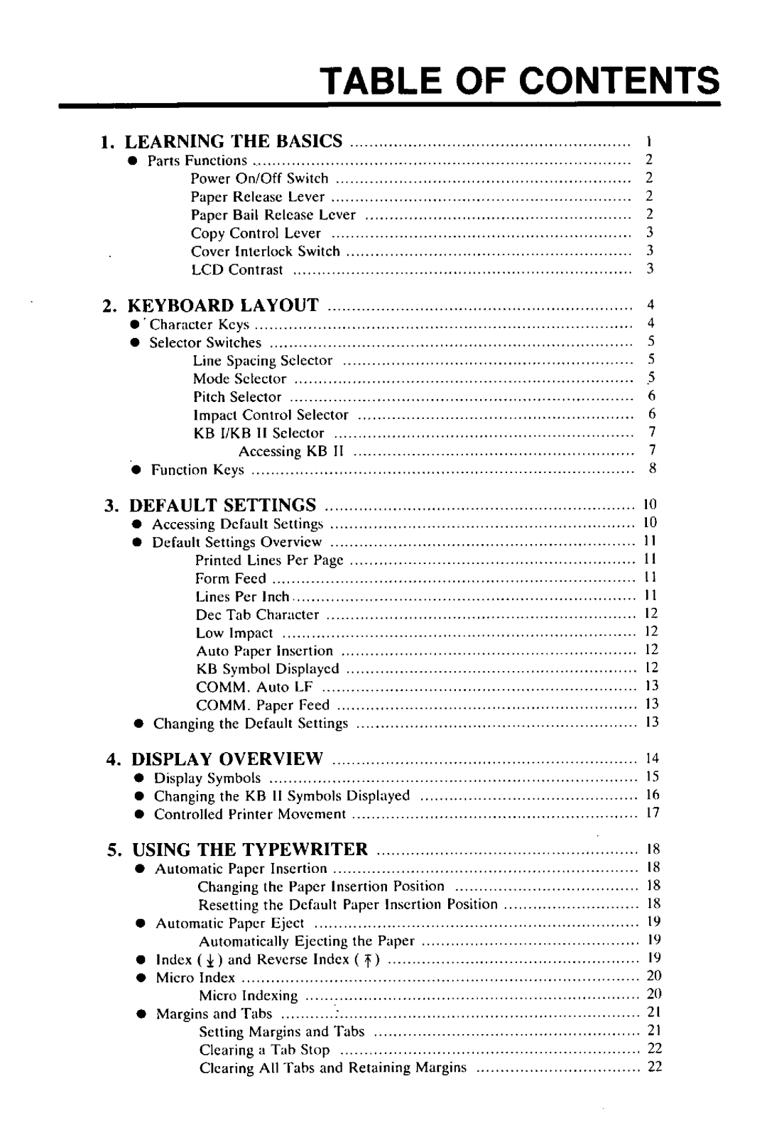 Panasonic KX-E2020 manual 