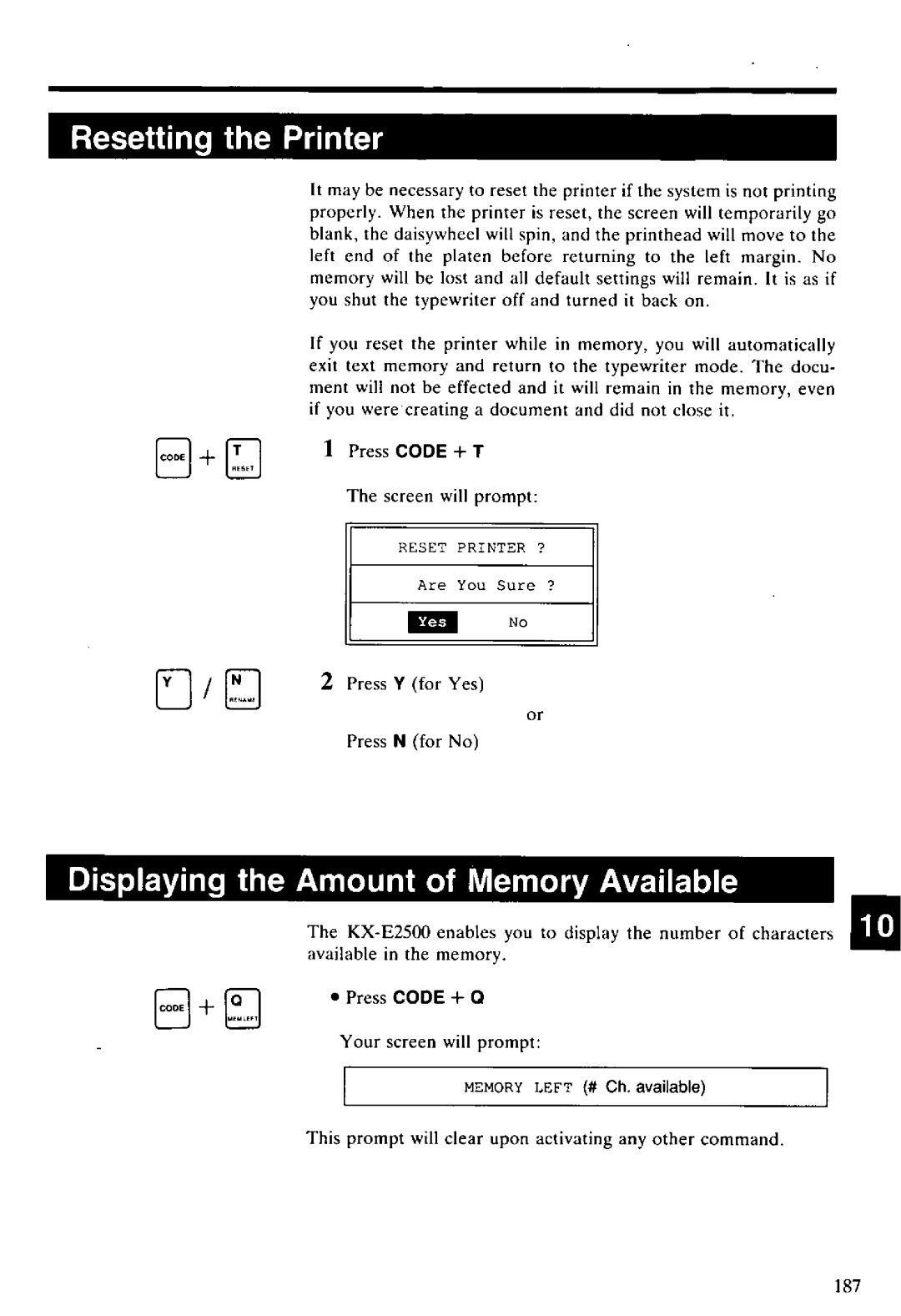 Panasonic KX-E2500 manual 