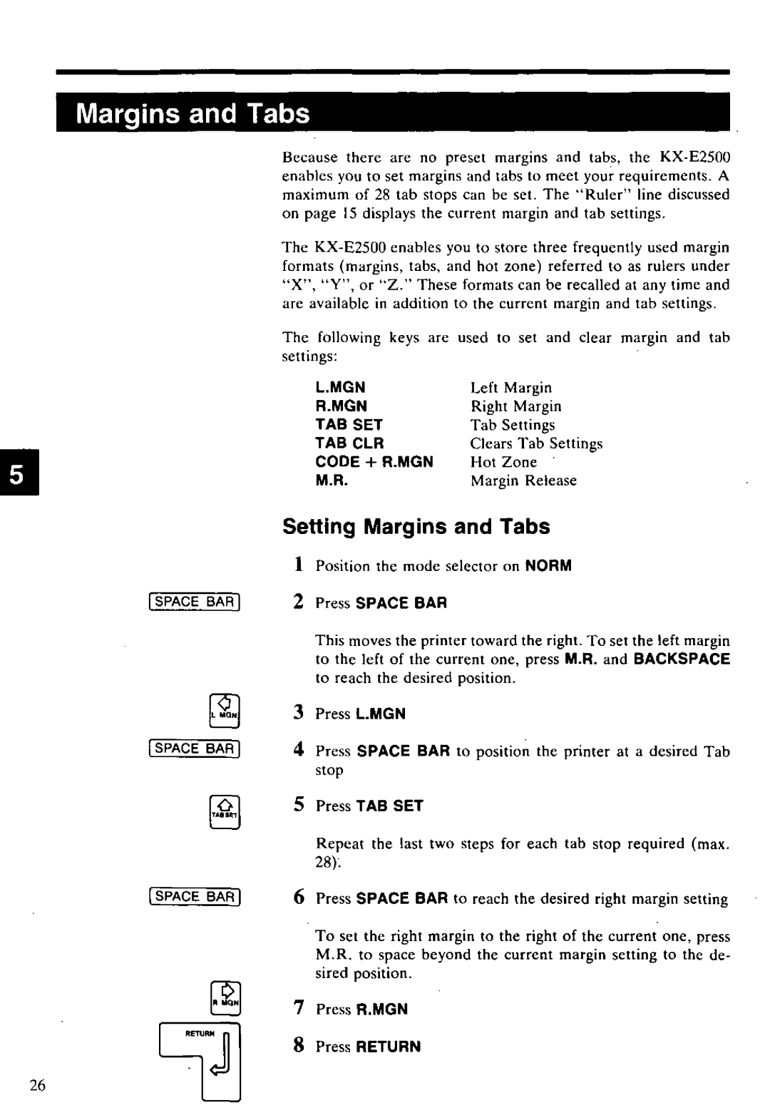 Panasonic KX-E2500 manual 