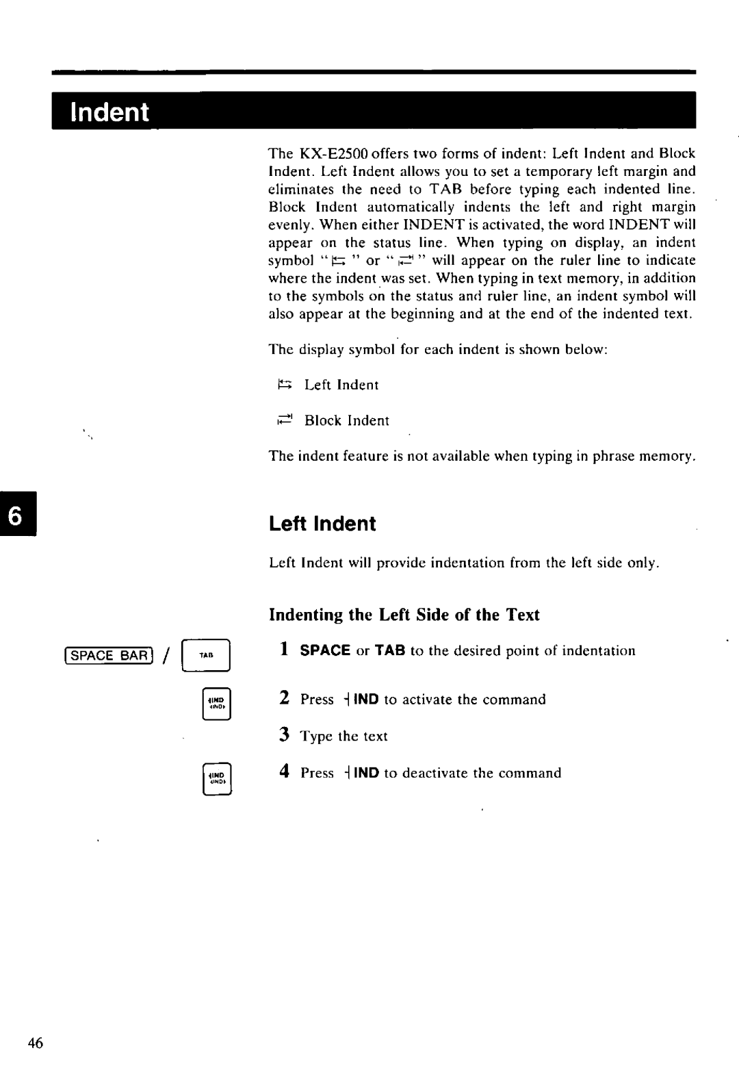 Panasonic KX-E2500 manual 