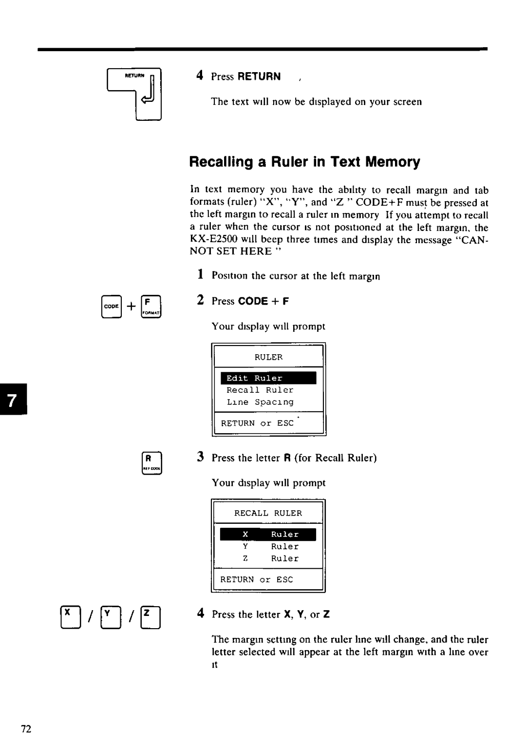 Panasonic KX-E2500 manual 