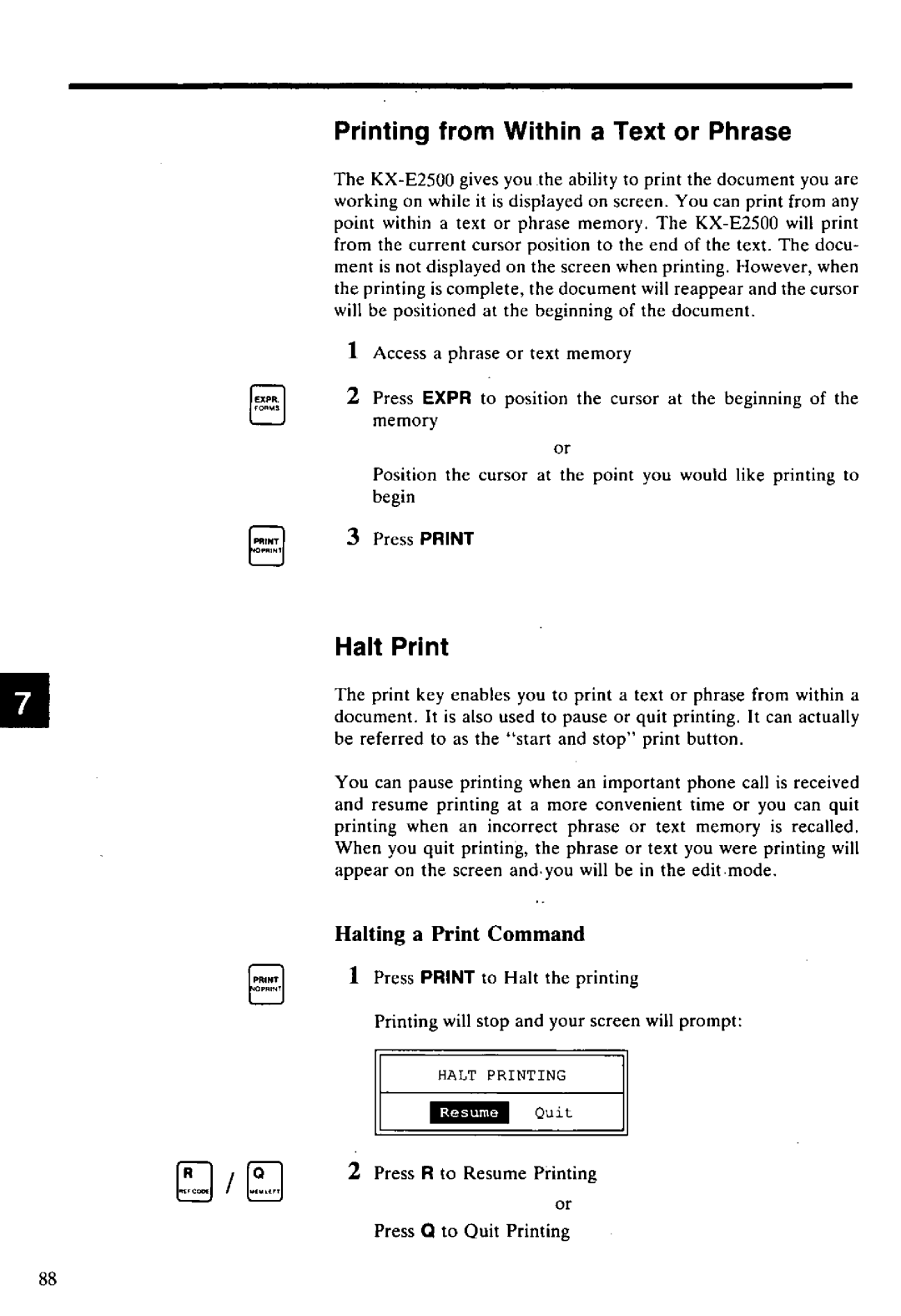 Panasonic KX-E2500 manual 