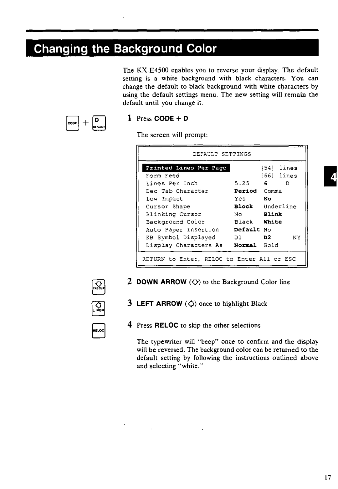 Panasonic KX-E4500 manual 