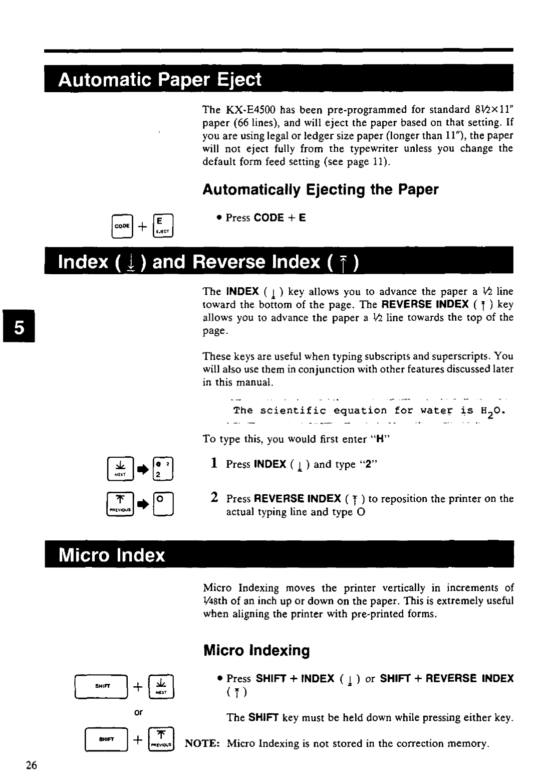Panasonic KX-E4500 manual 