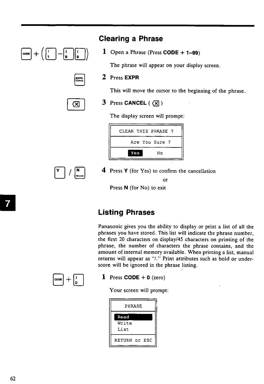 Panasonic KX-E4500 manual 