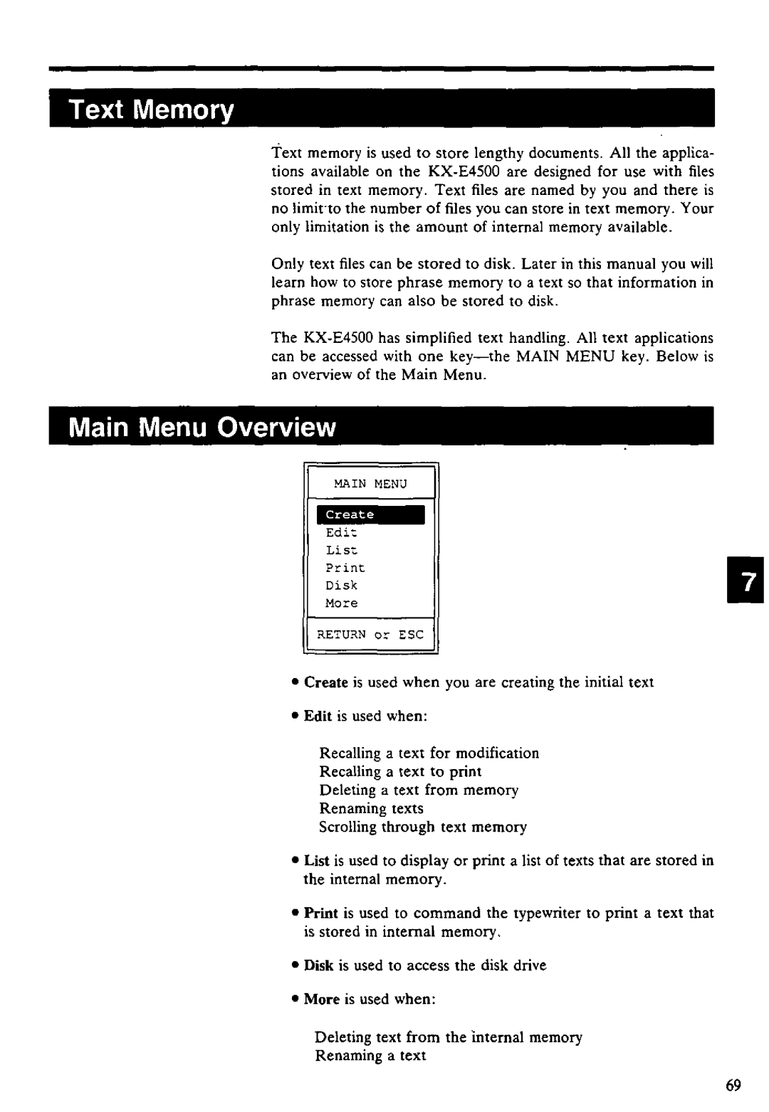 Panasonic KX-E4500 manual 