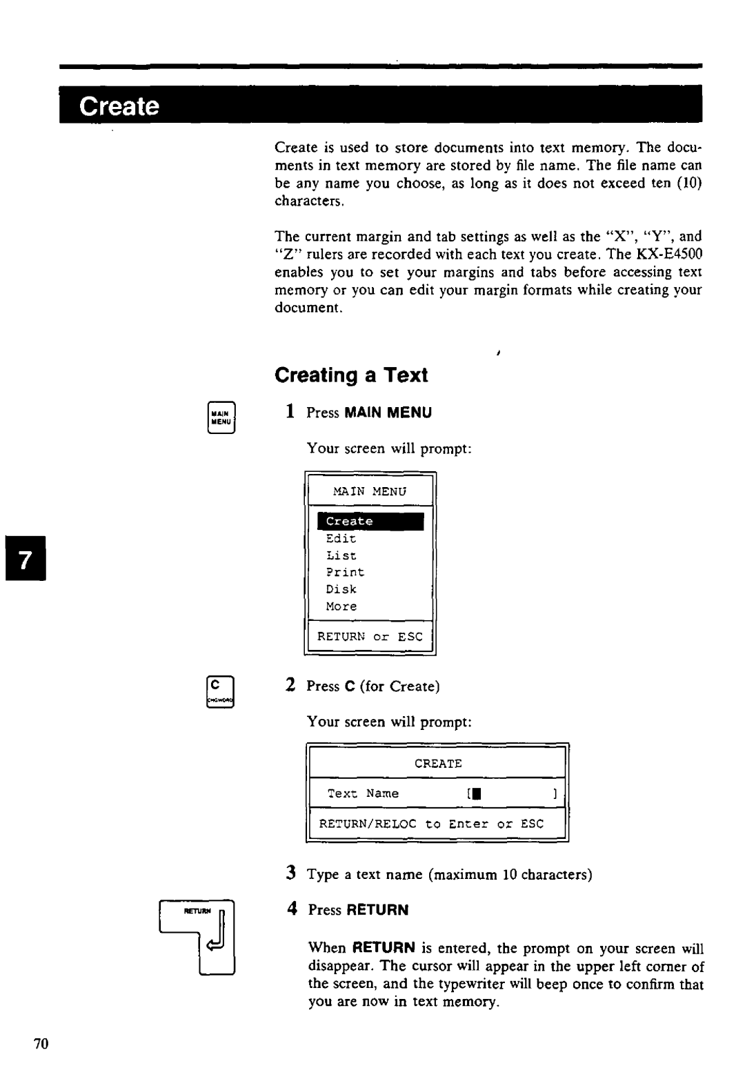 Panasonic KX-E4500 manual 