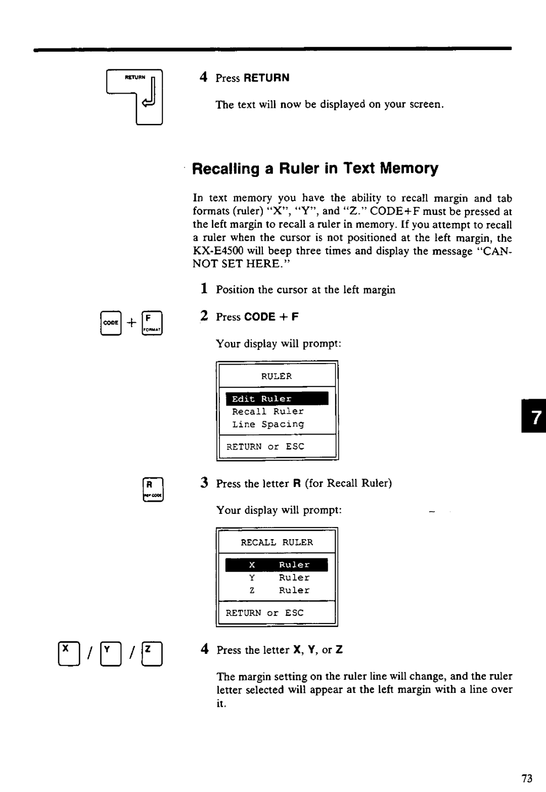 Panasonic KX-E4500 manual 