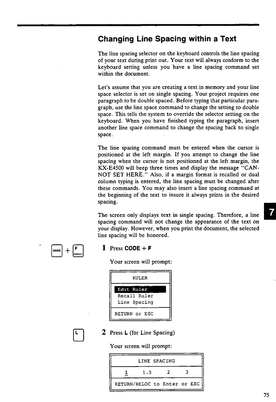 Panasonic KX-E4500 manual 