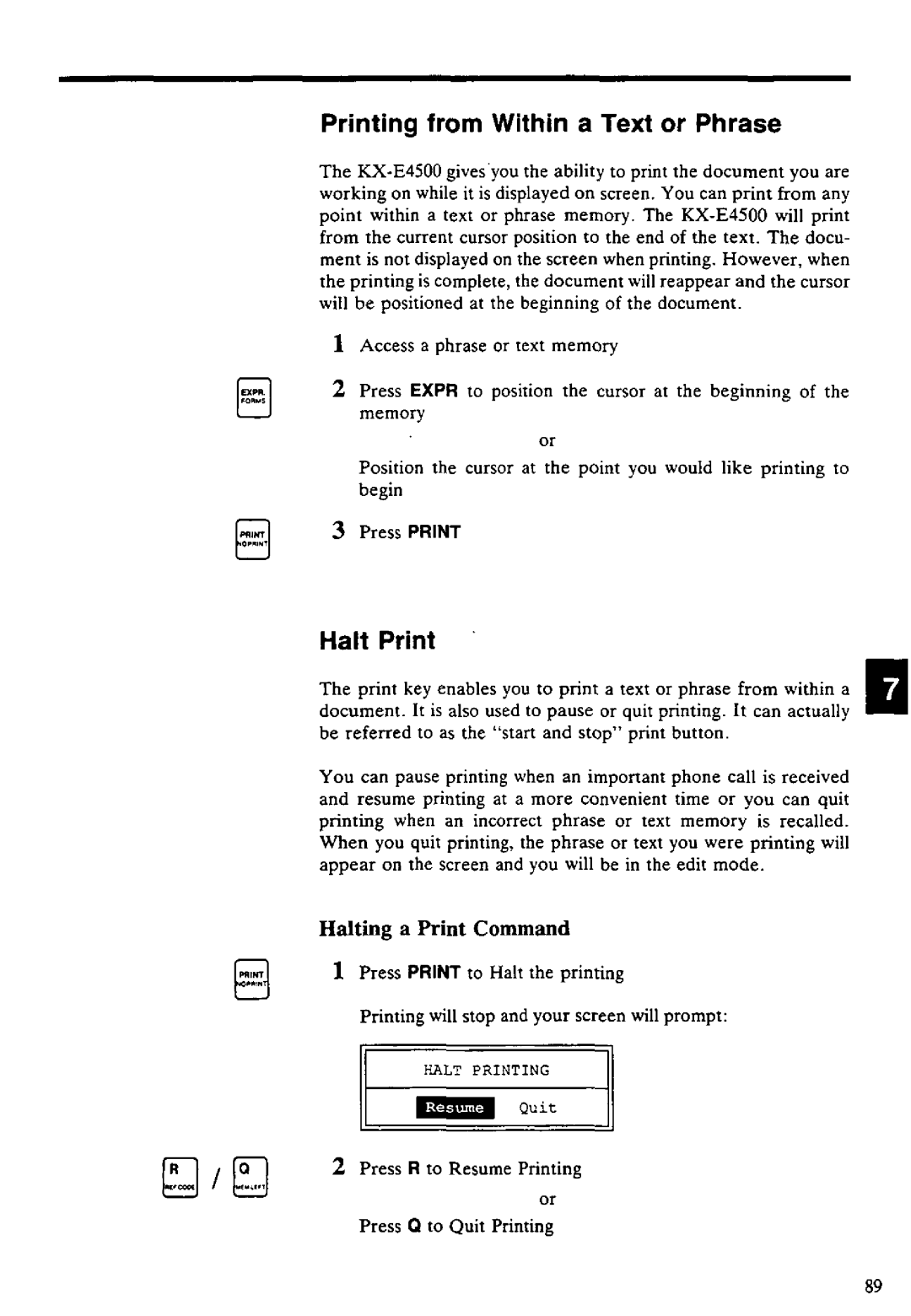 Panasonic KX-E4500 manual 