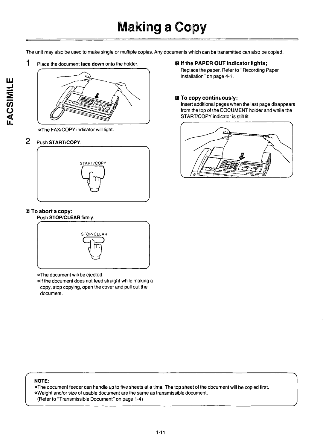 Panasonic KX-F100 manual 