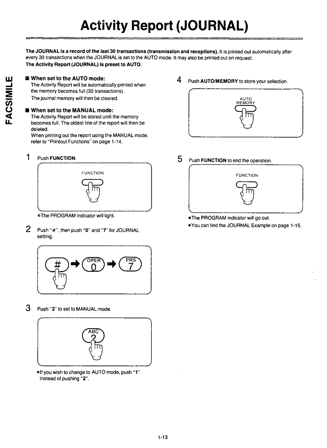 Panasonic KX-F100 manual 