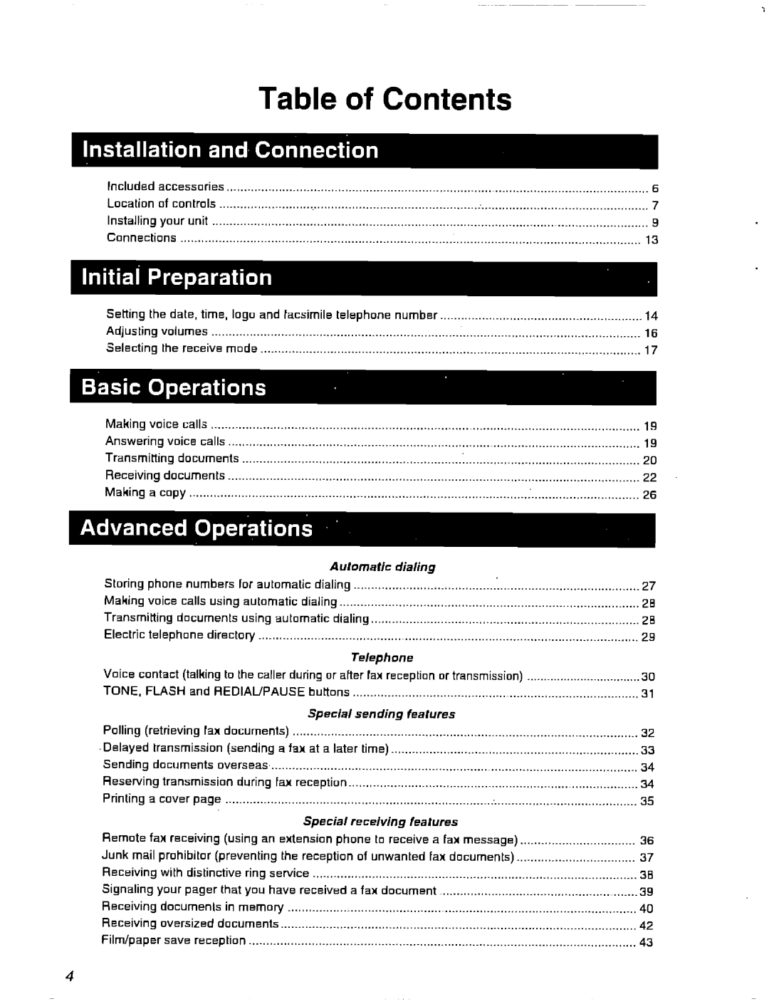 Panasonic KX-F1070 manual 