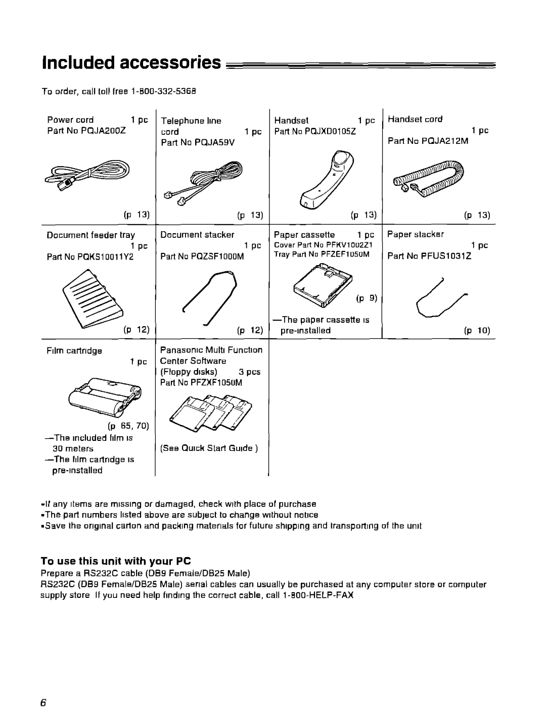 Panasonic KX-F1070 manual 