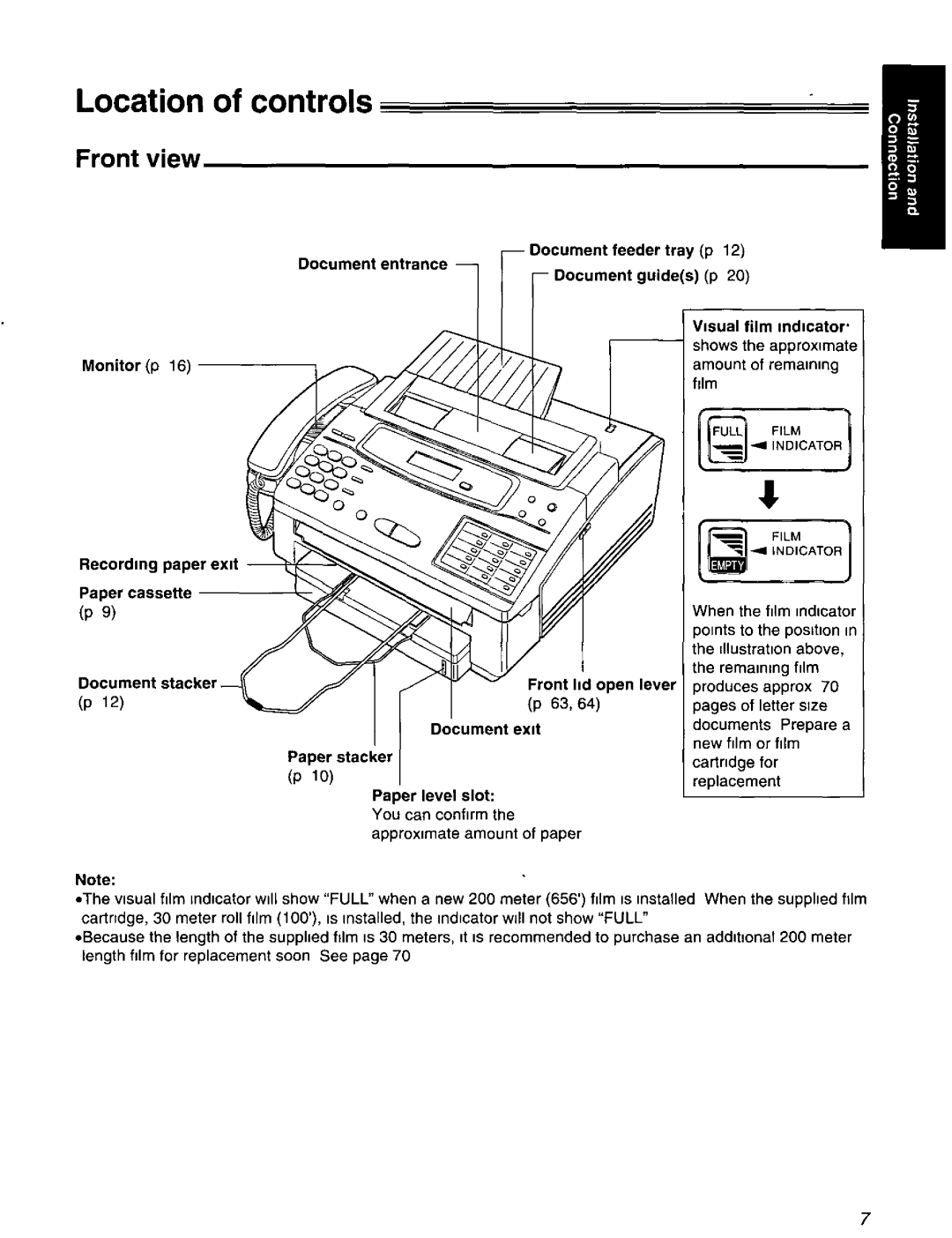 Panasonic KX-F1070 manual 