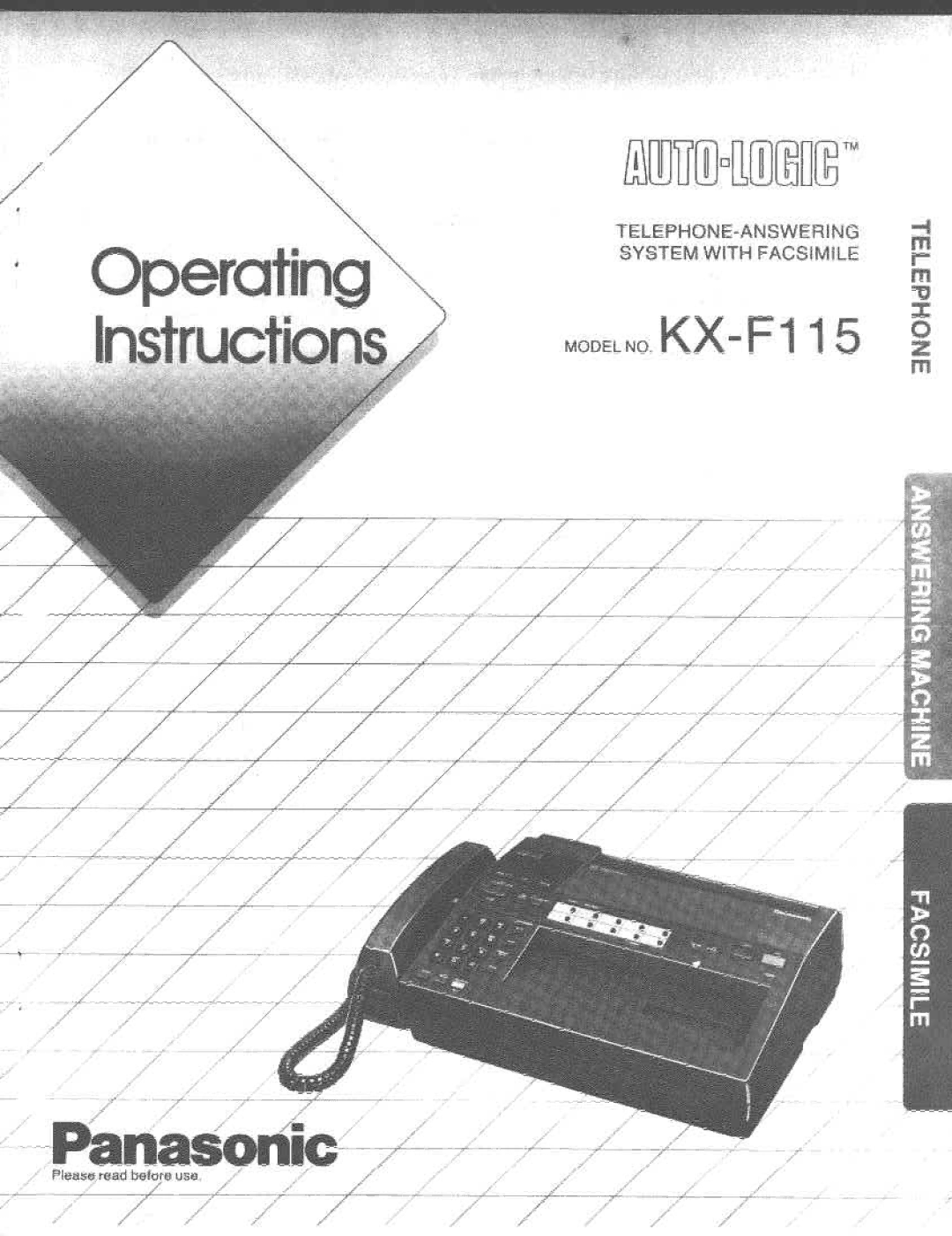 Panasonic KX-F115 manual 