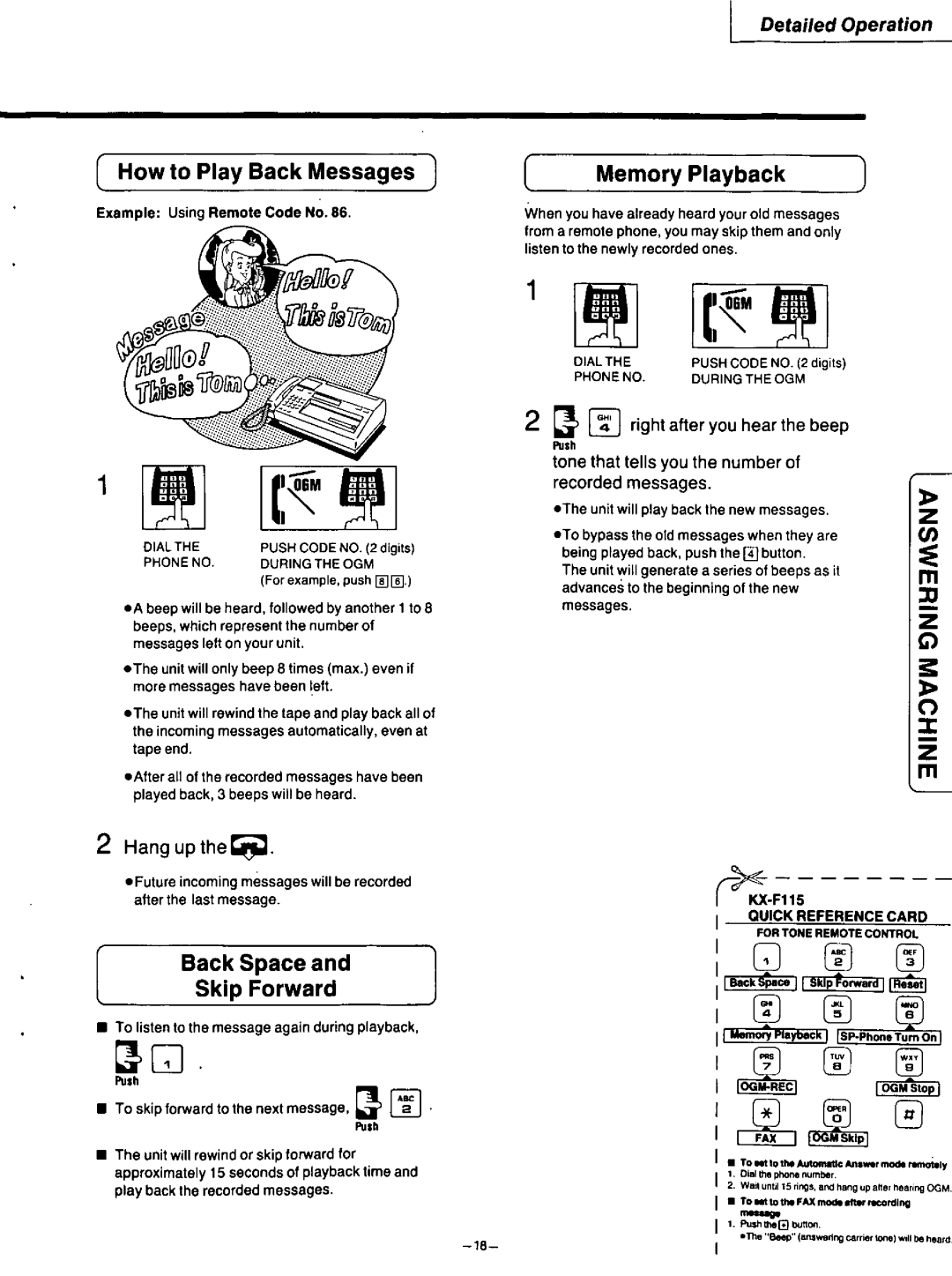 Panasonic KX-F115 manual 