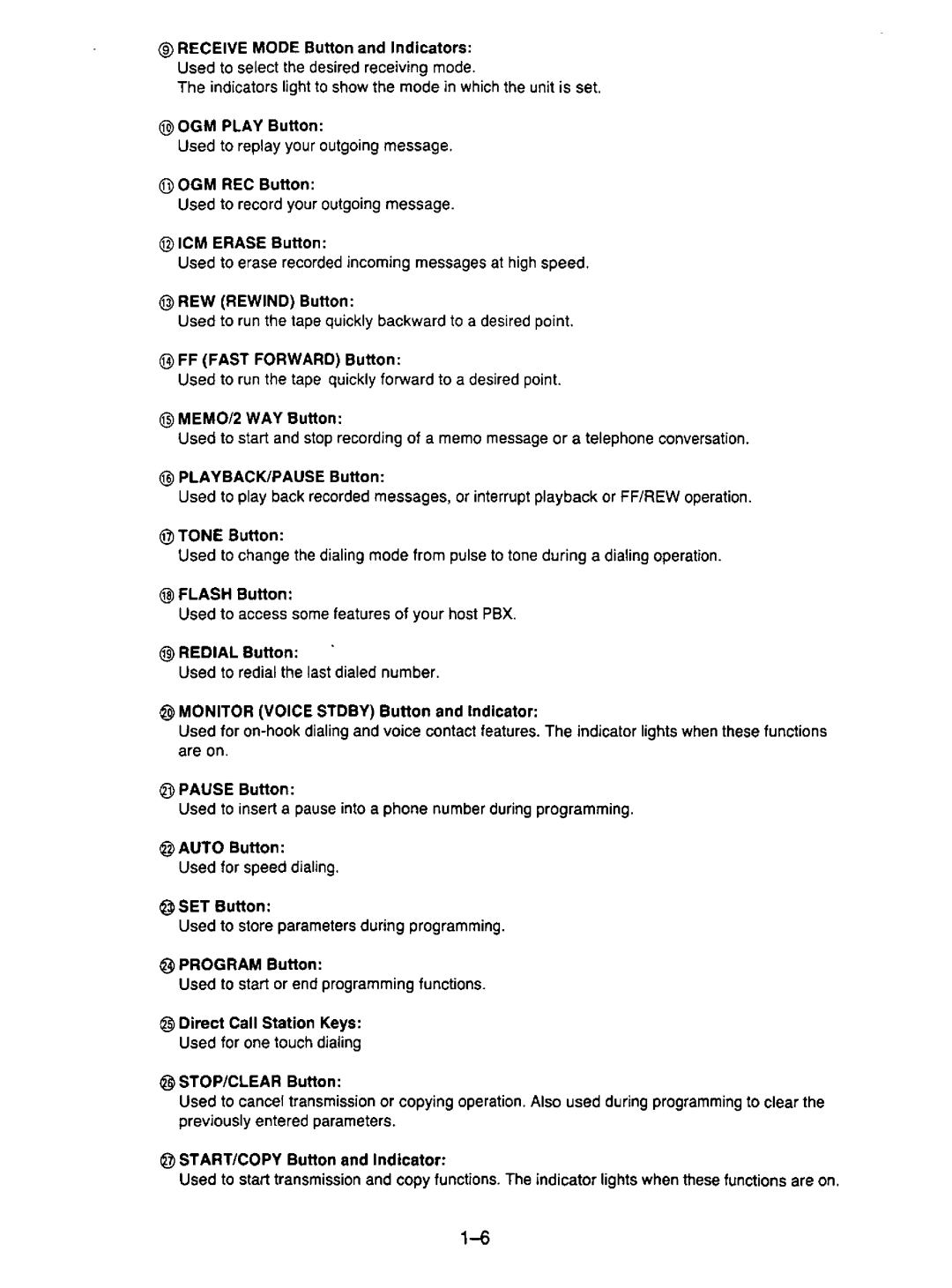 Panasonic KX-F195 manual 