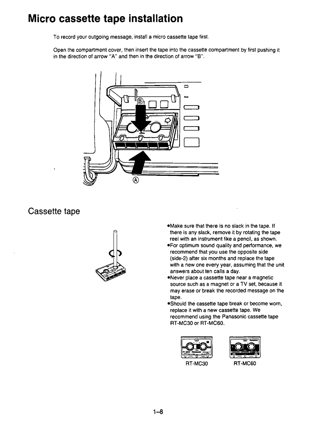 Panasonic KX-F195 manual 