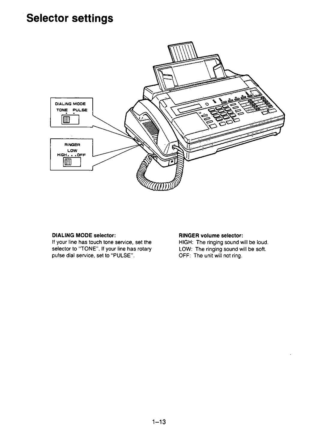 Panasonic KX-F195 manual 