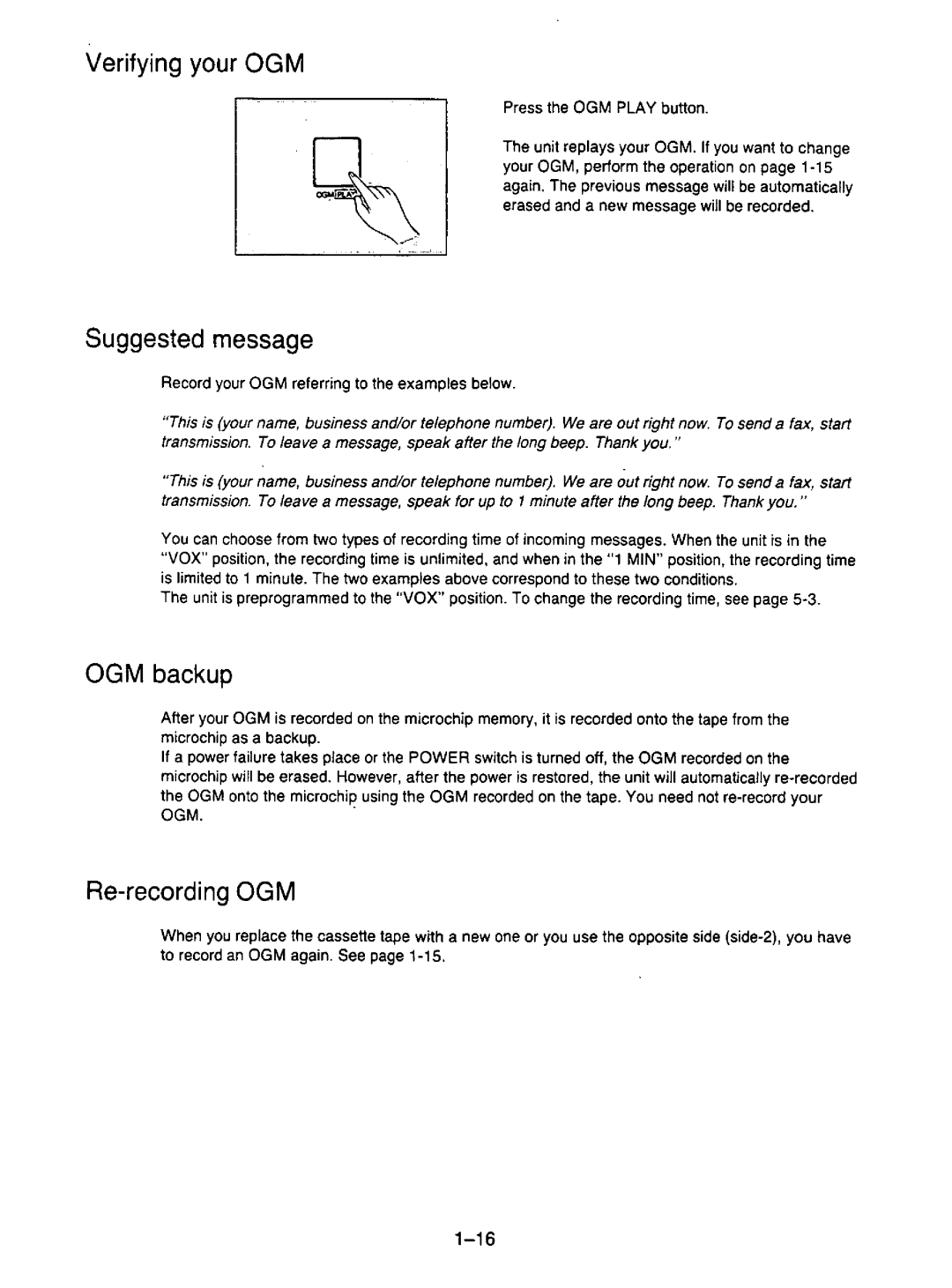 Panasonic KX-F195 manual 