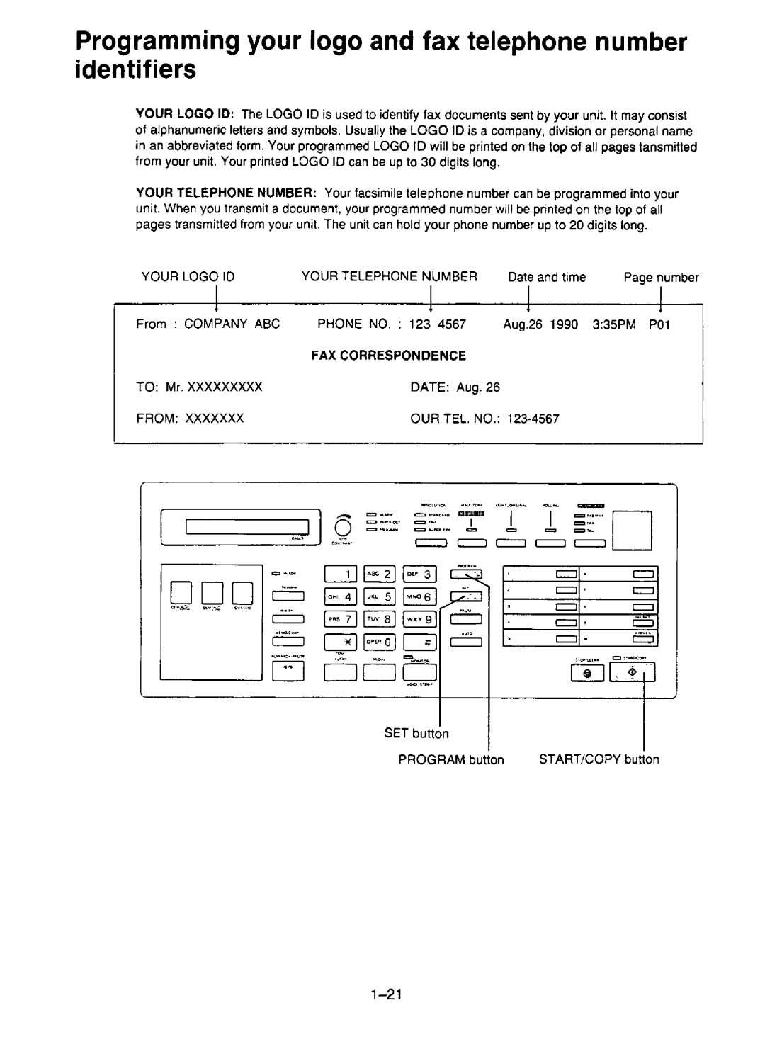 Panasonic KX-F195 manual 