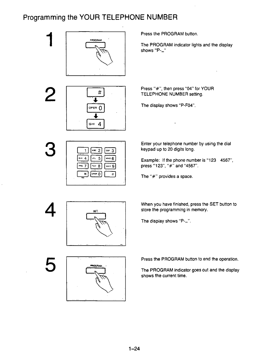 Panasonic KX-F195 manual 