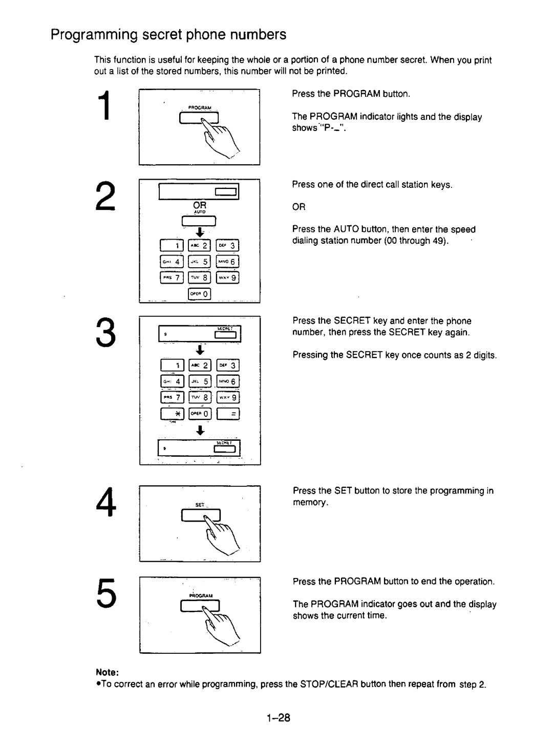 Panasonic KX-F195 manual 