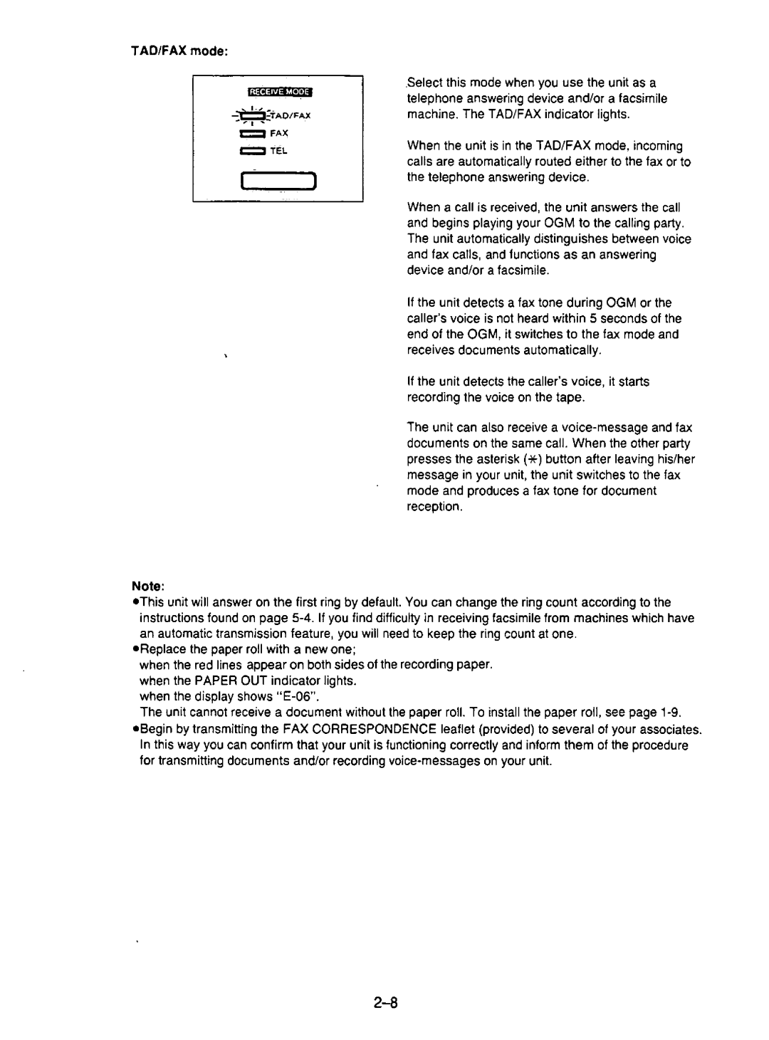 Panasonic KX-F195 manual 