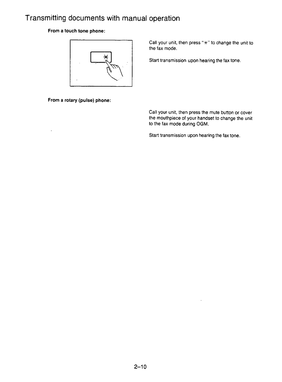 Panasonic KX-F195 manual 