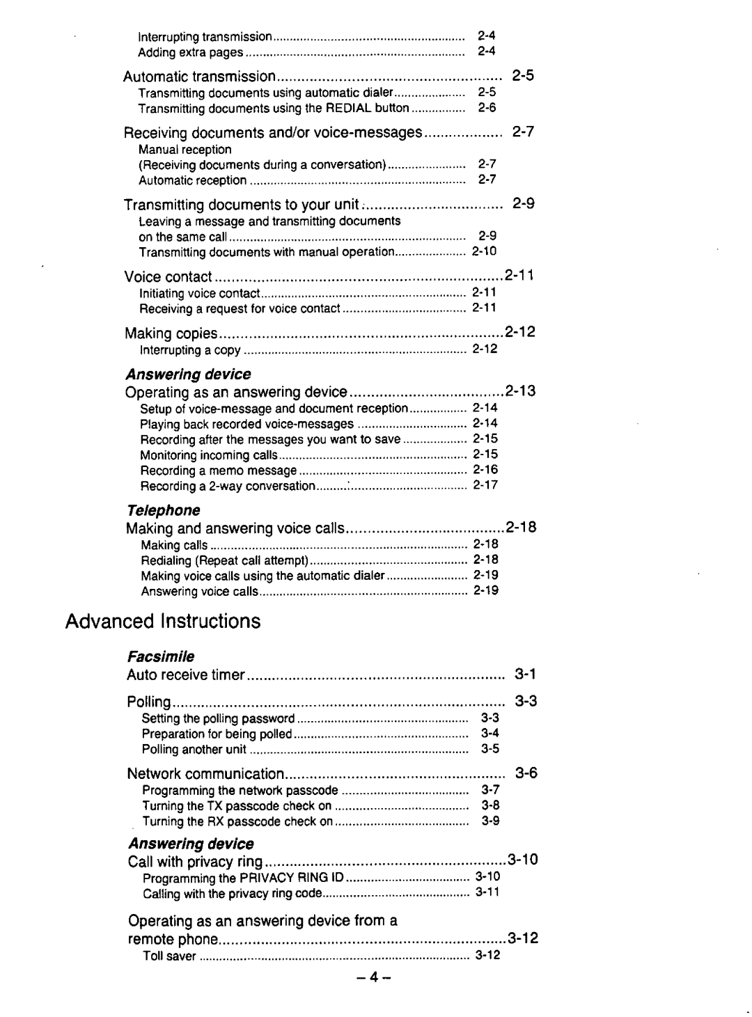 Panasonic KX-F195 manual 