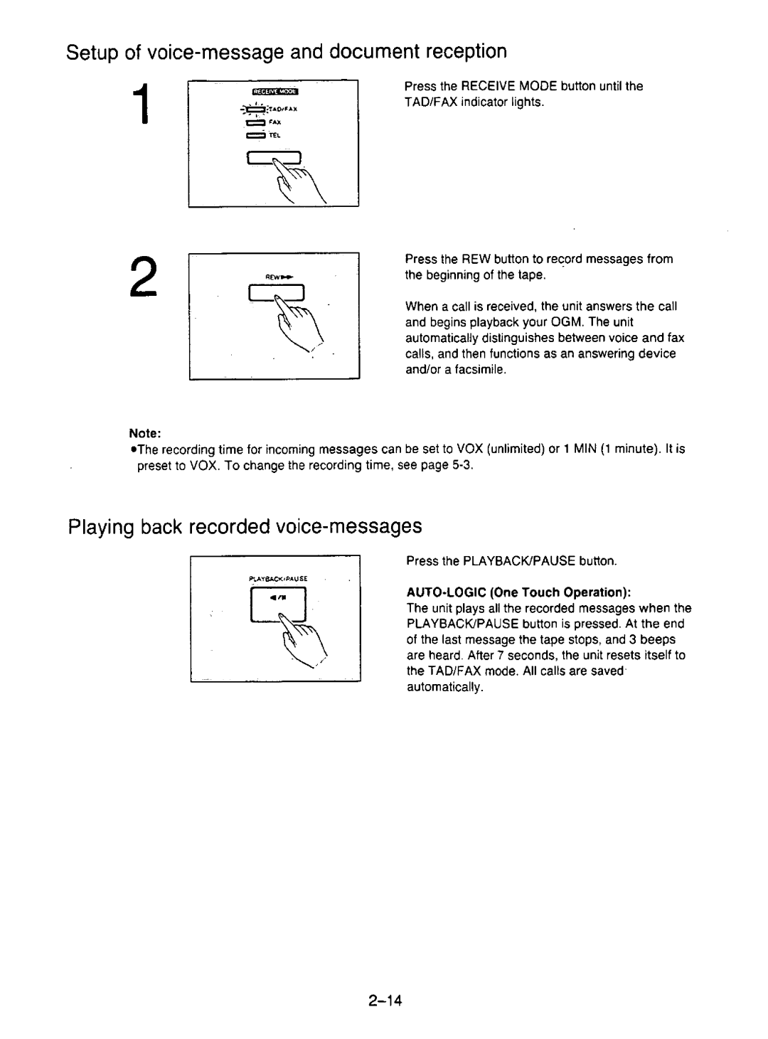 Panasonic KX-F195 manual 