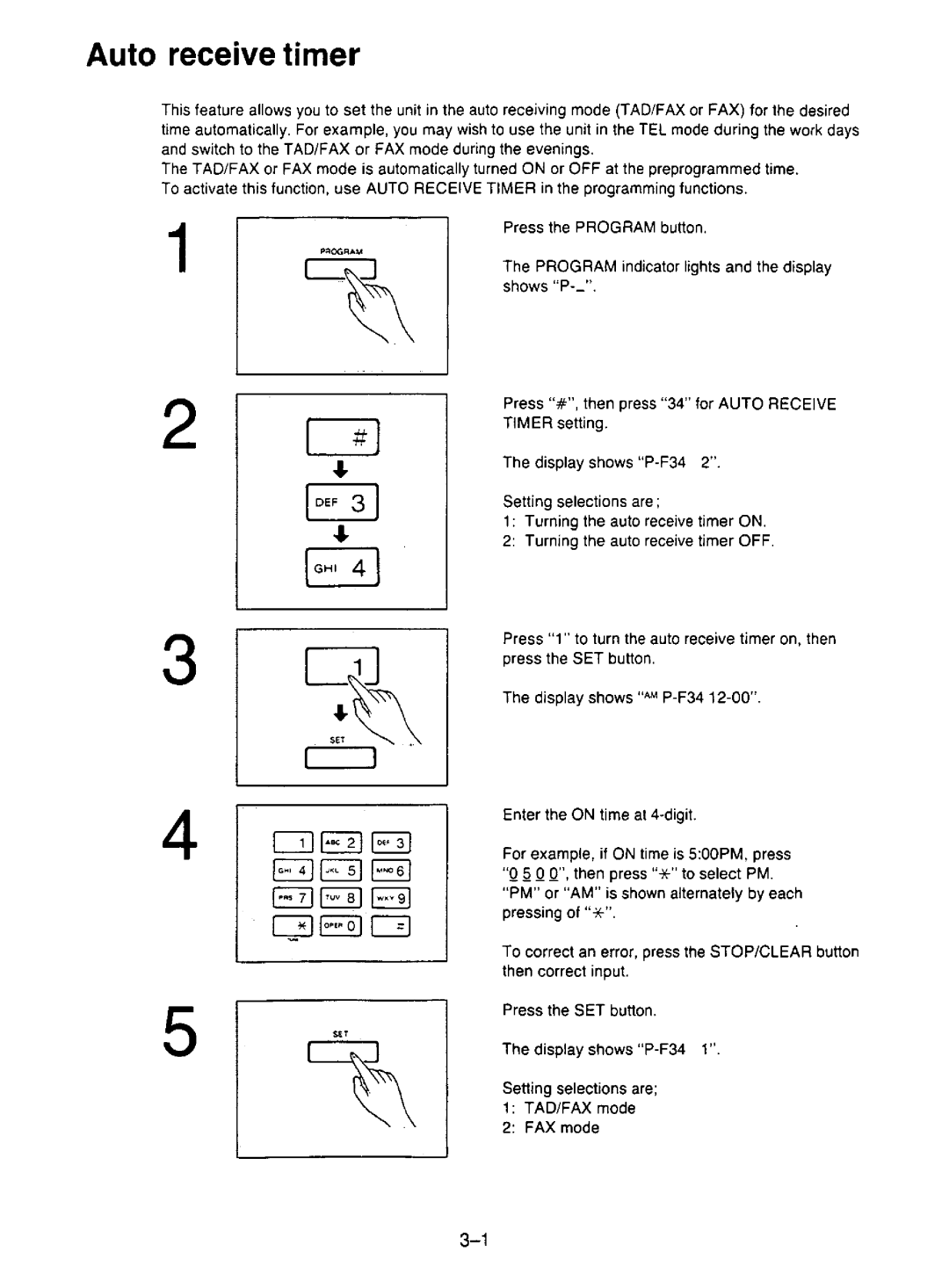 Panasonic KX-F195 manual 