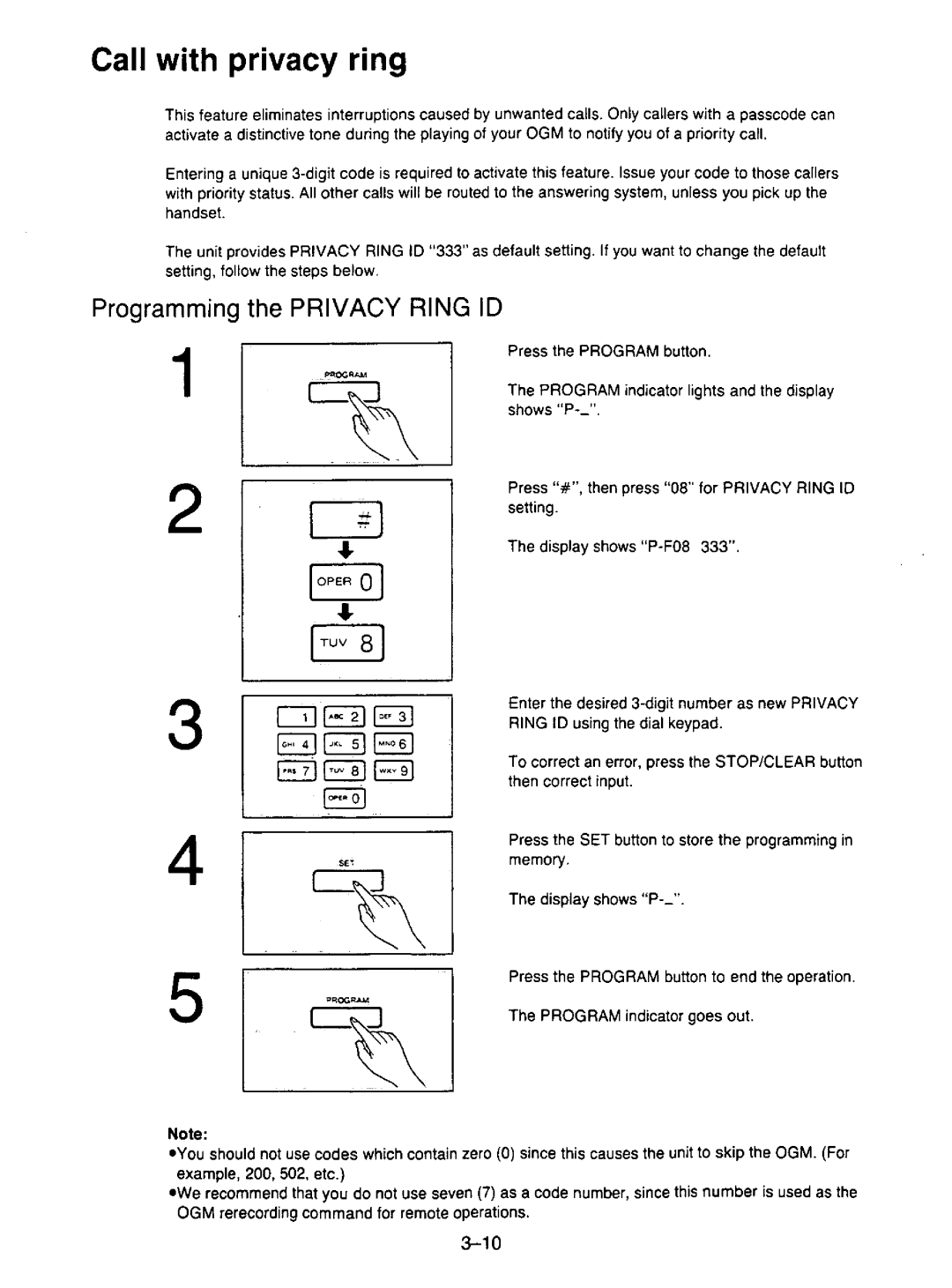 Panasonic KX-F195 manual 