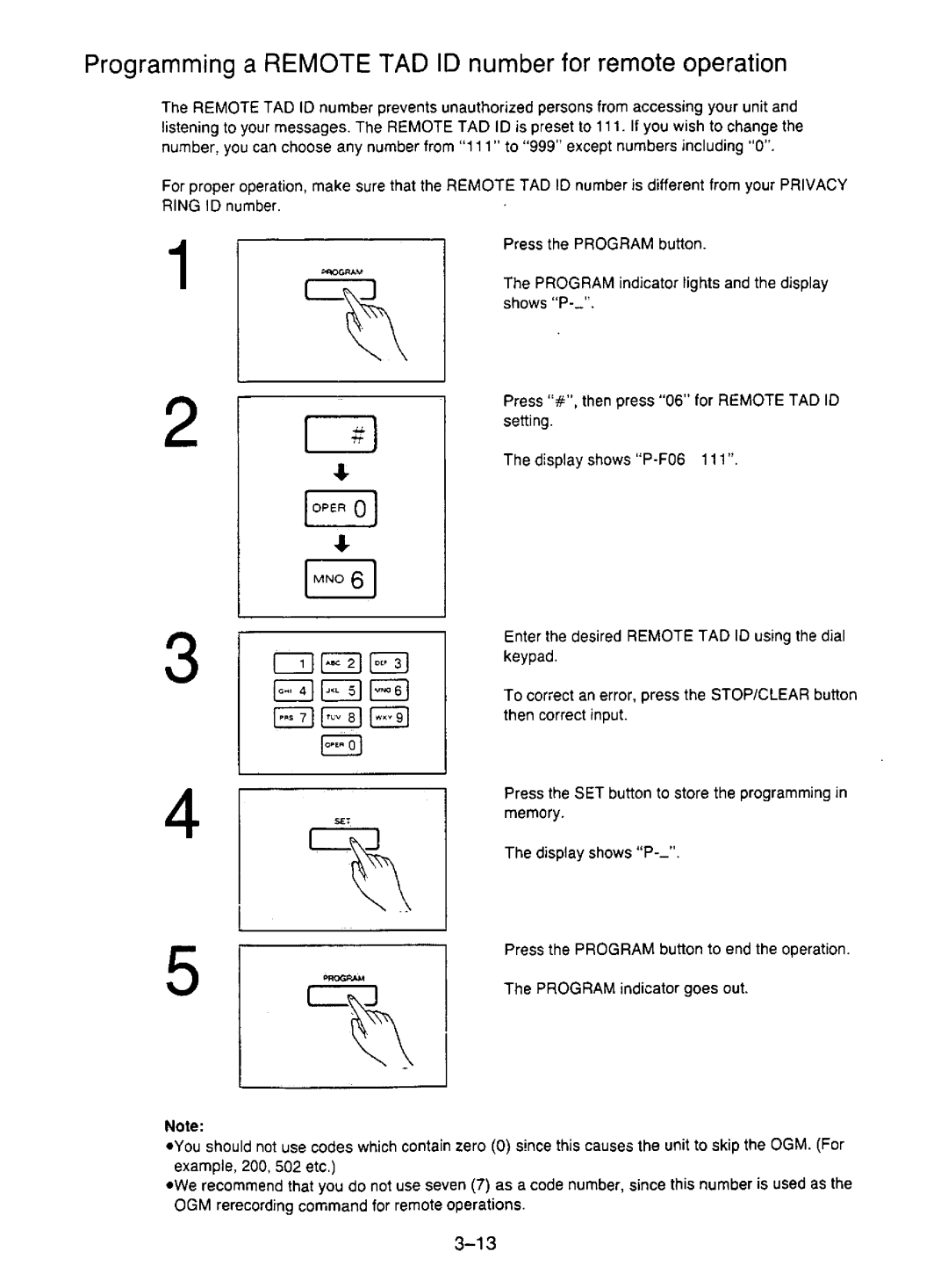 Panasonic KX-F195 manual 