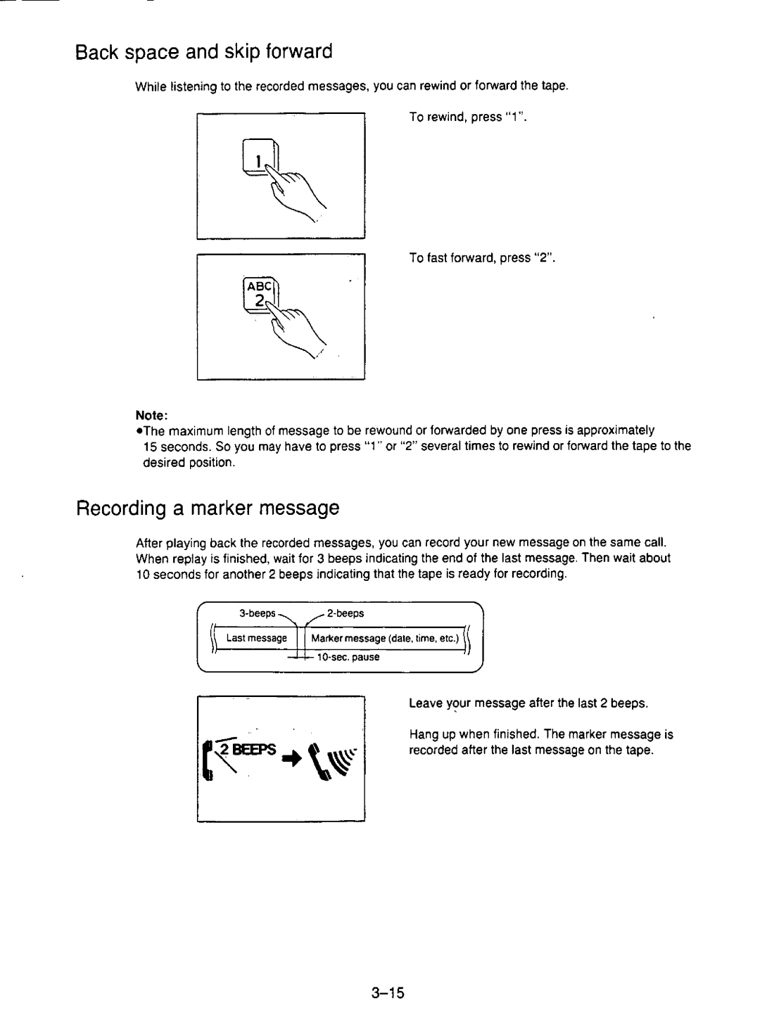 Panasonic KX-F195 manual 