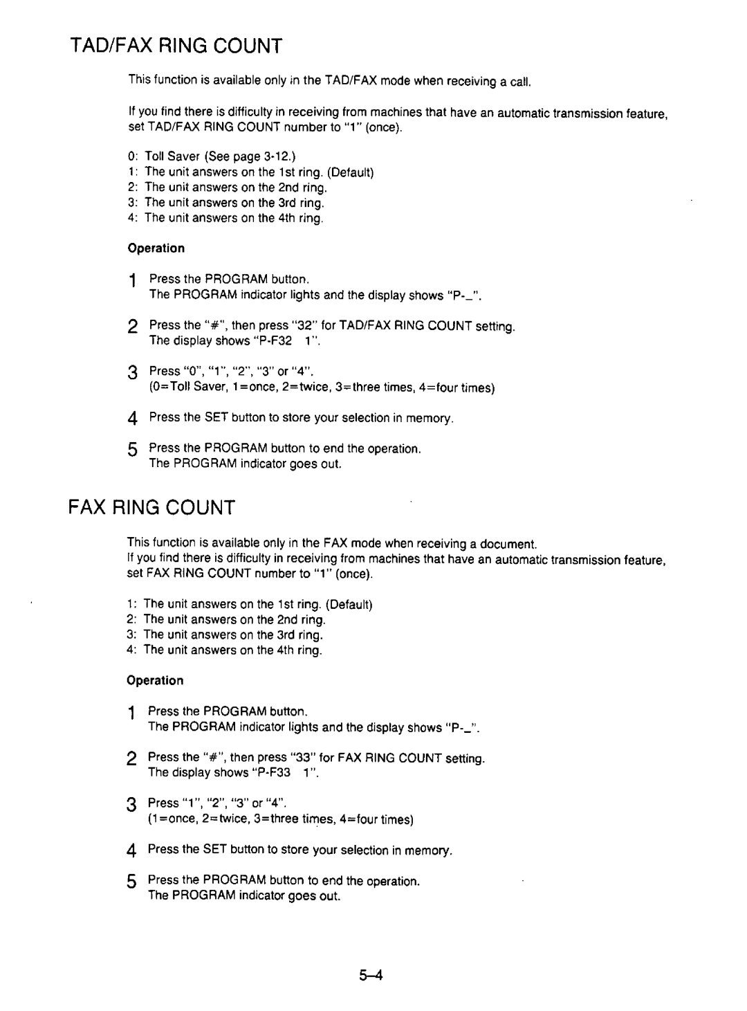 Panasonic KX-F195 manual 