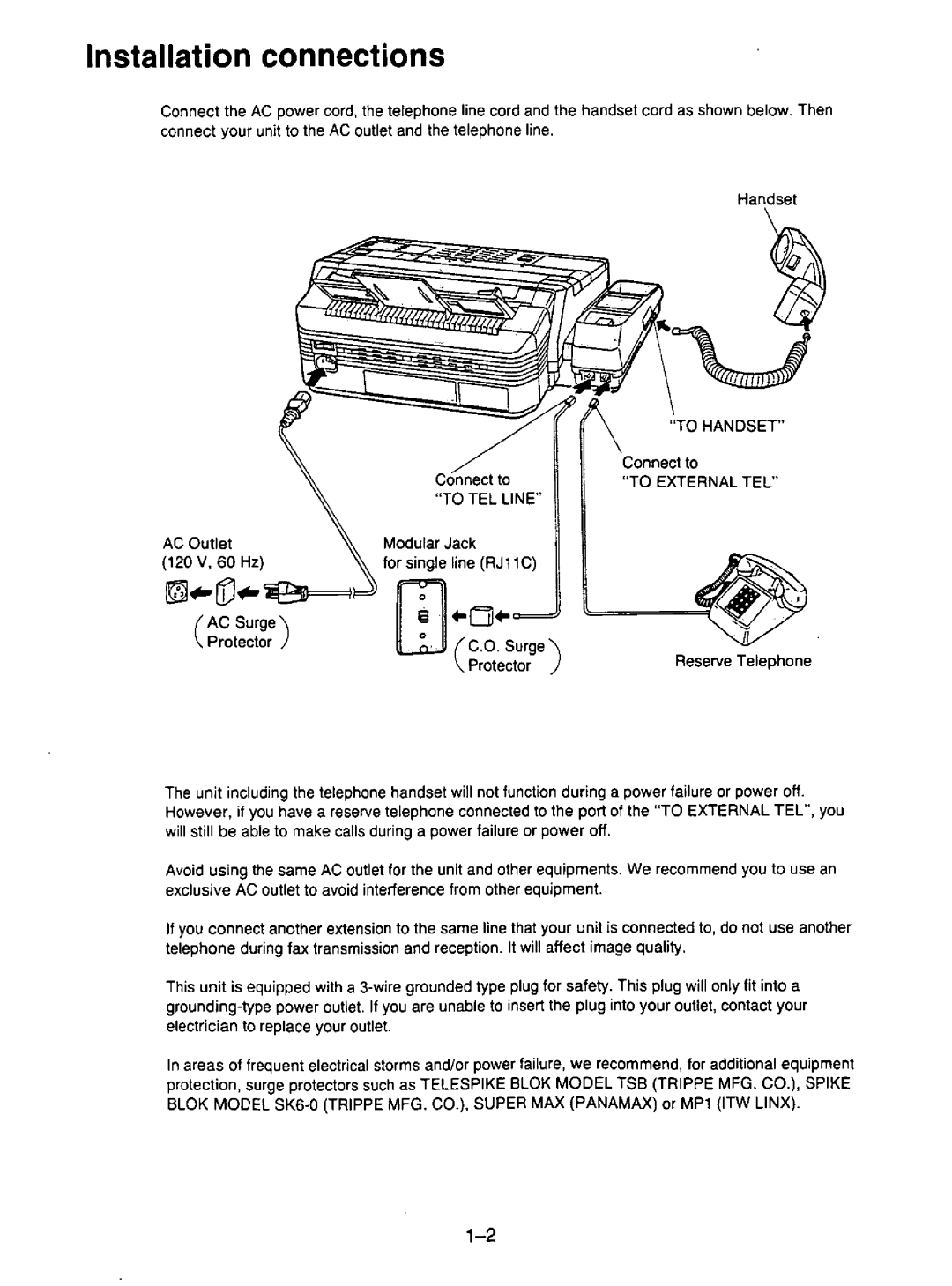 Panasonic KX-F195 manual 