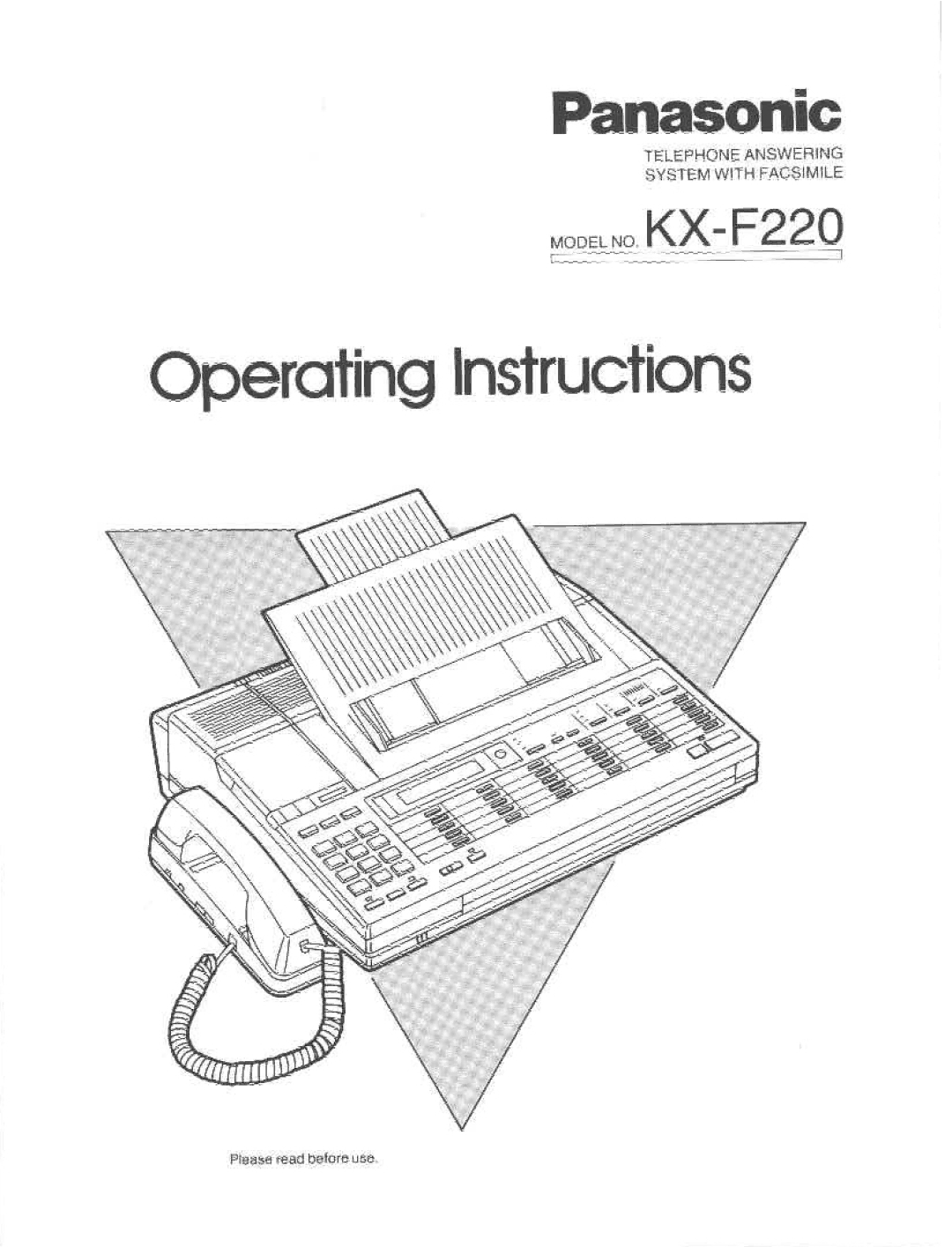 Panasonic KX-F220 manual 